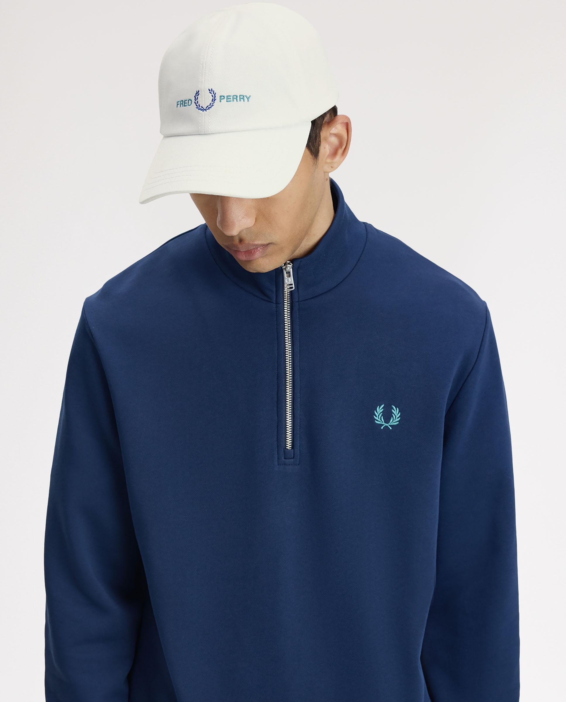 Gorra baseball de hombre de sarga de algodón con logotipo - Fred Perry - Blanco Blanco-3