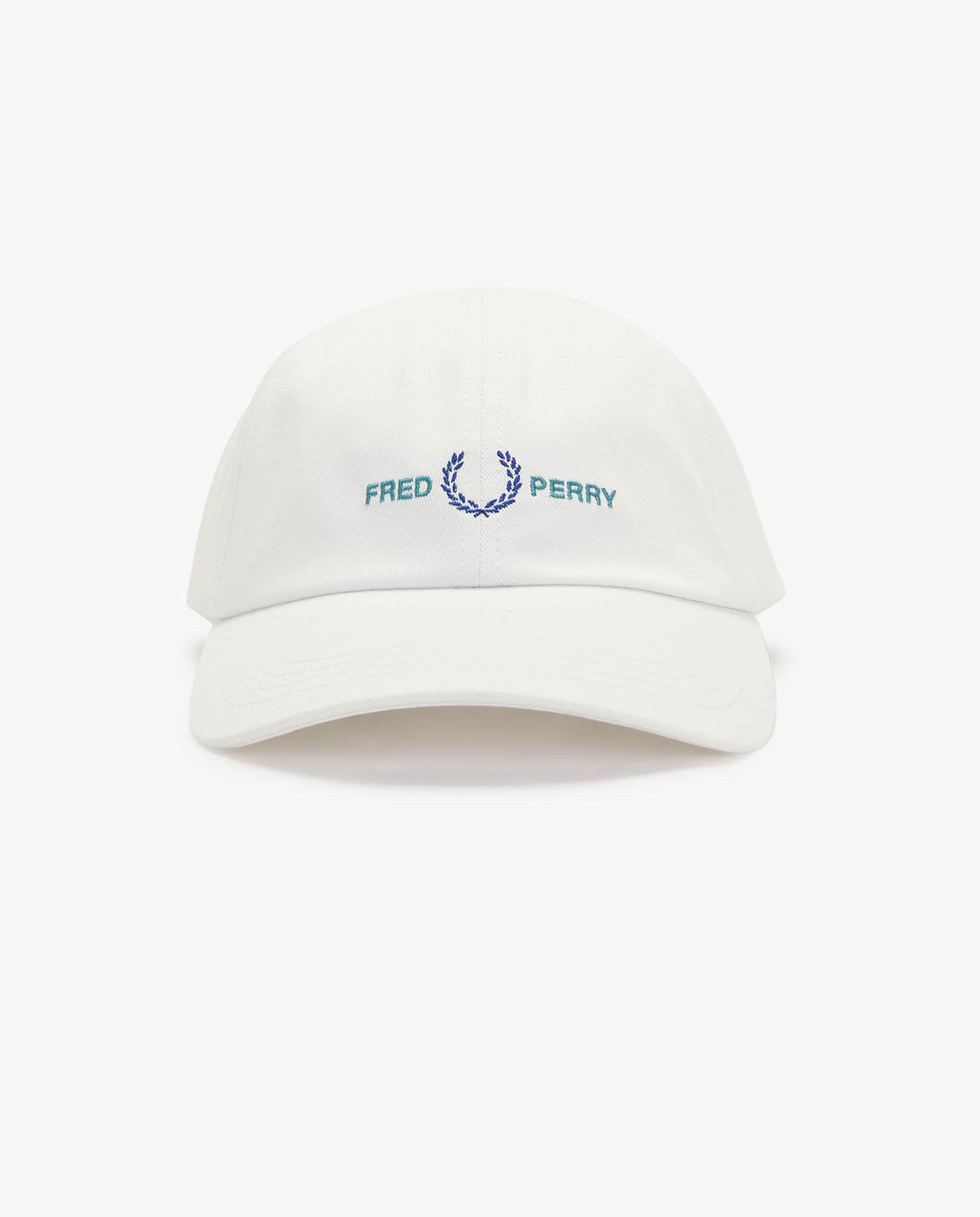 Gorra baseball de hombre de sarga de algodón con logotipo - Fred Perry - Blanco Blanco-6