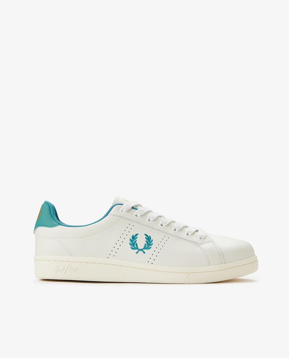 Fred Perry - Zapatillas deportivas de hombre B722 con logo y cordones.