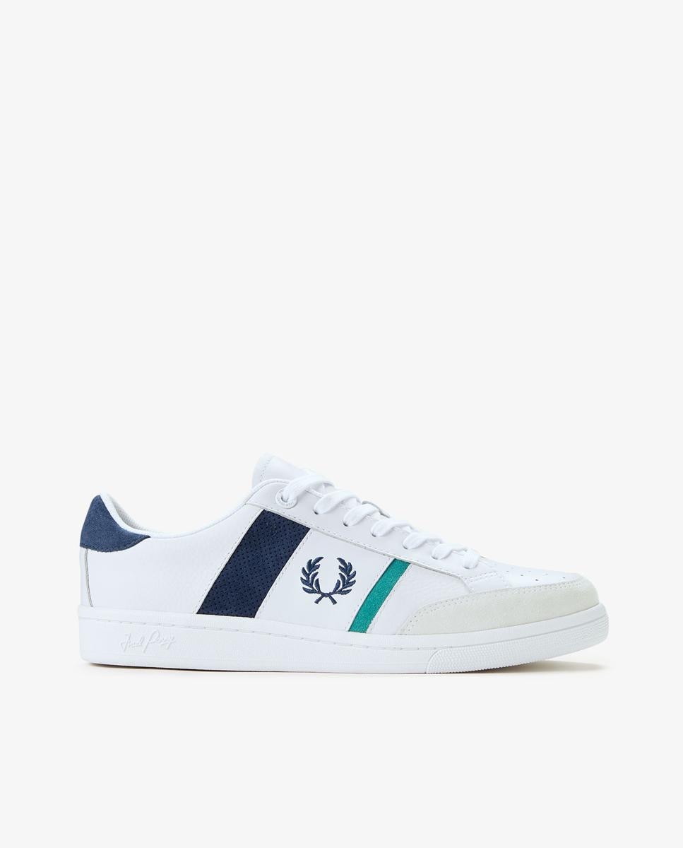 Fred Perry - Zapatillas deportivas de hombre B725 con logo y cordones.