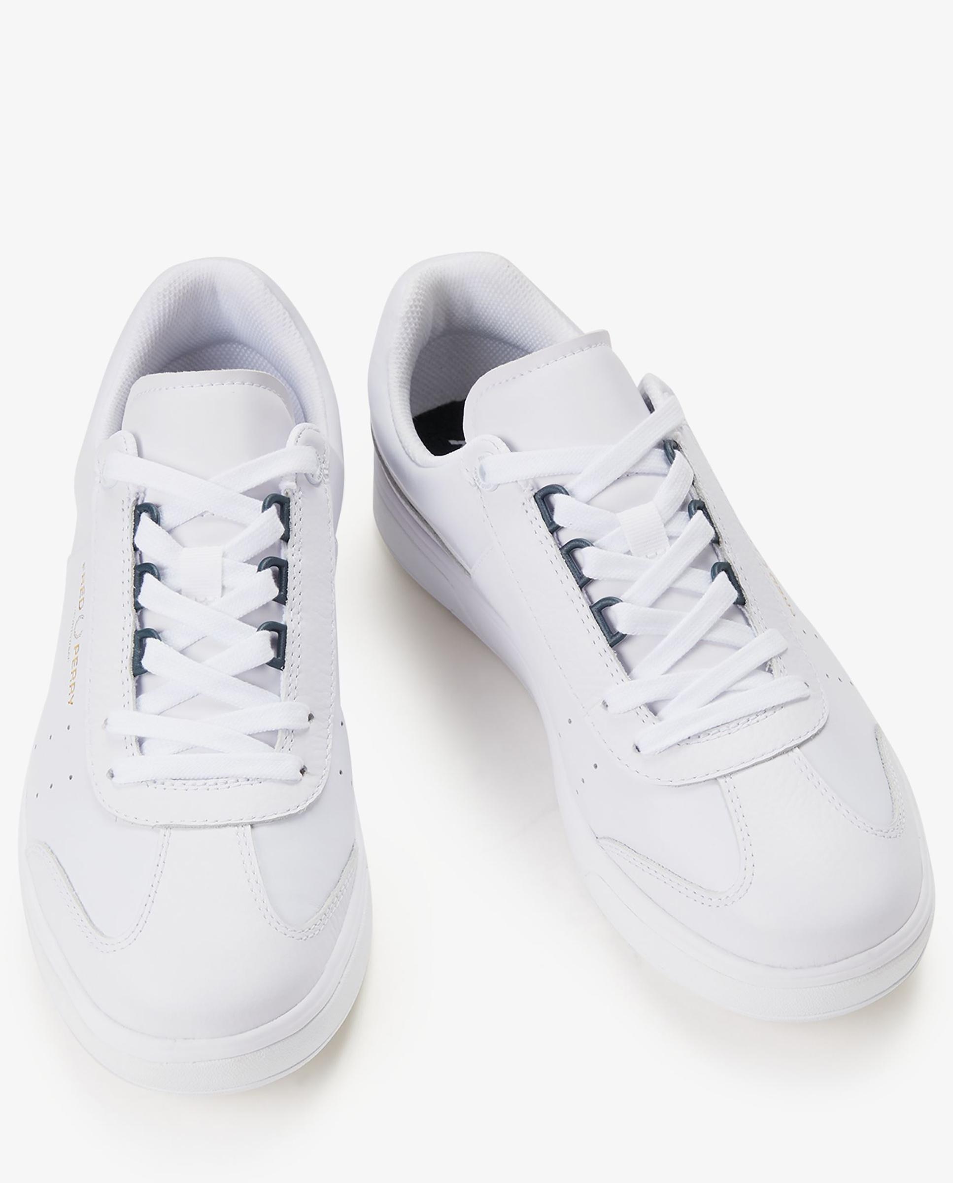 Zapatillas deportivas de hombre b302 de piel - Fred Perry - Blanco Blanco-2