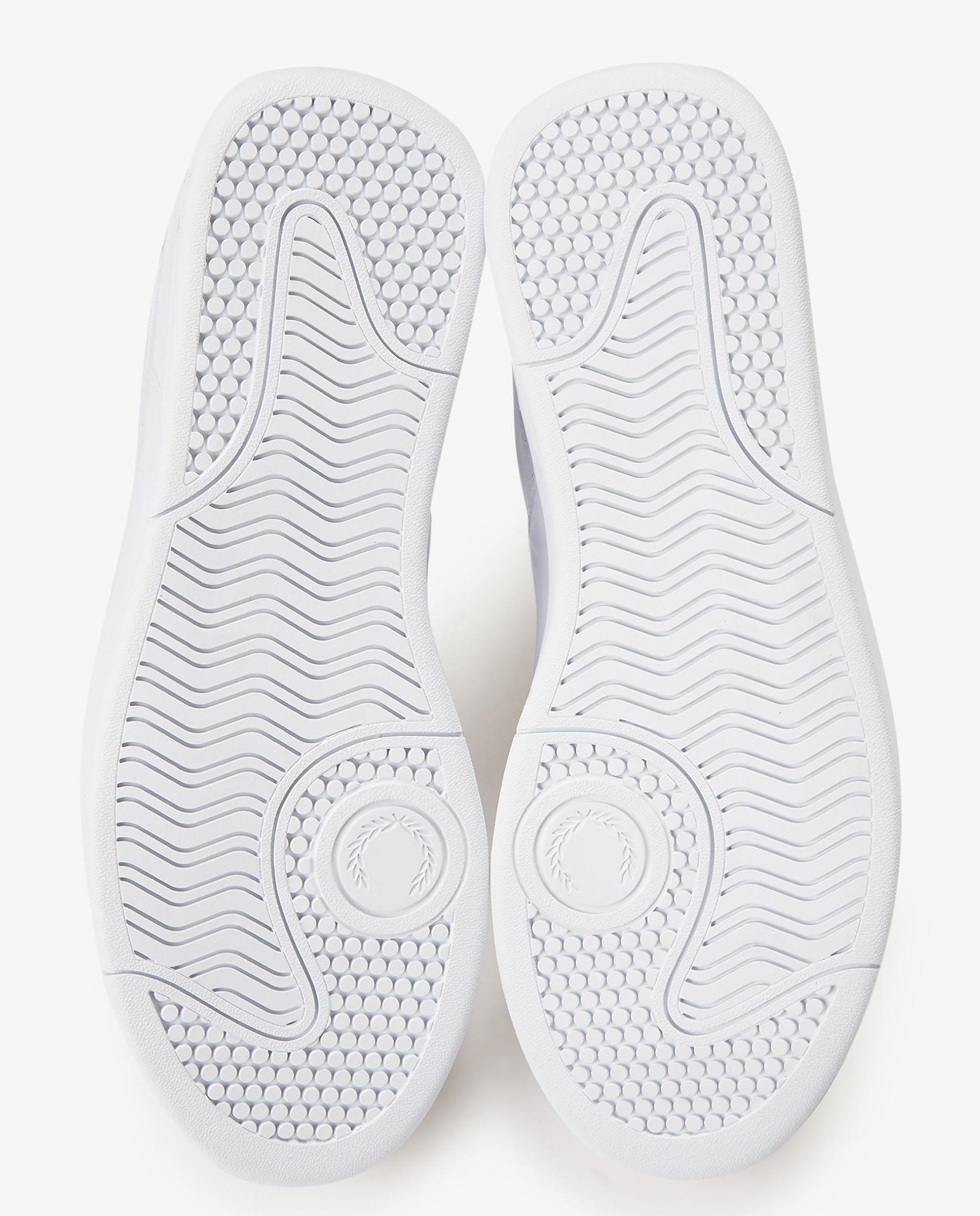 Zapatillas deportivas de hombre b302 de piel - Fred Perry - Blanco Blanco-4