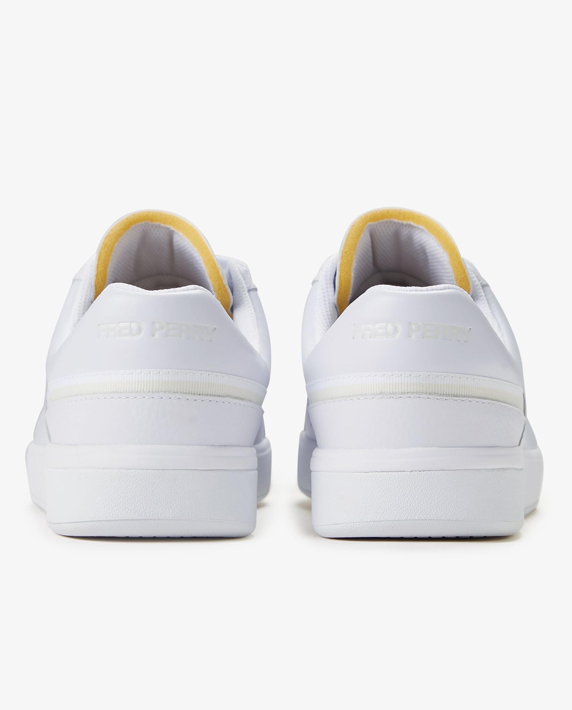 Zapatillas deportivas de hombre b302 de piel - Fred Perry - Blanco Blanco-5