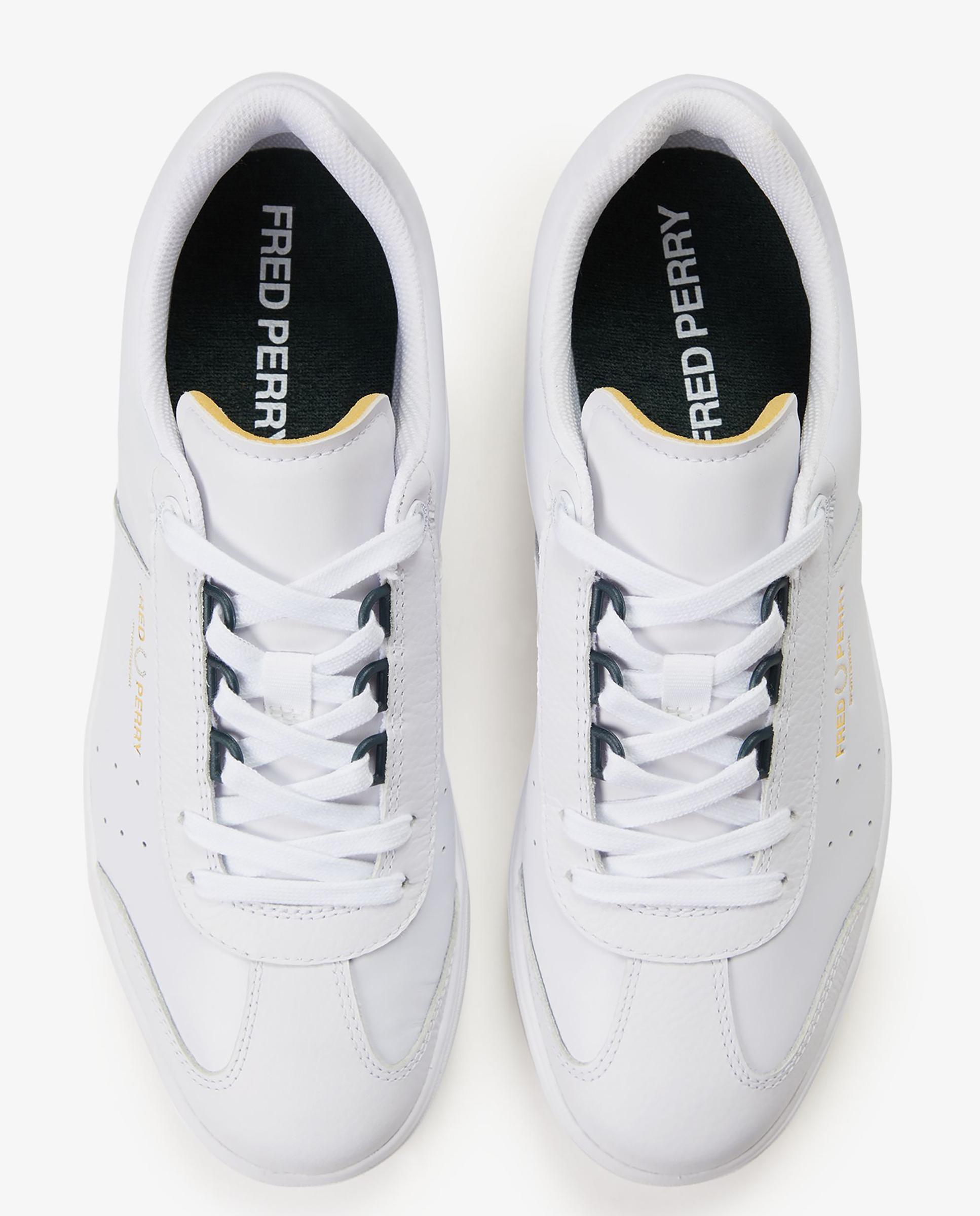 Zapatillas deportivas de hombre b302 de piel - Fred Perry - Blanco Blanco-6