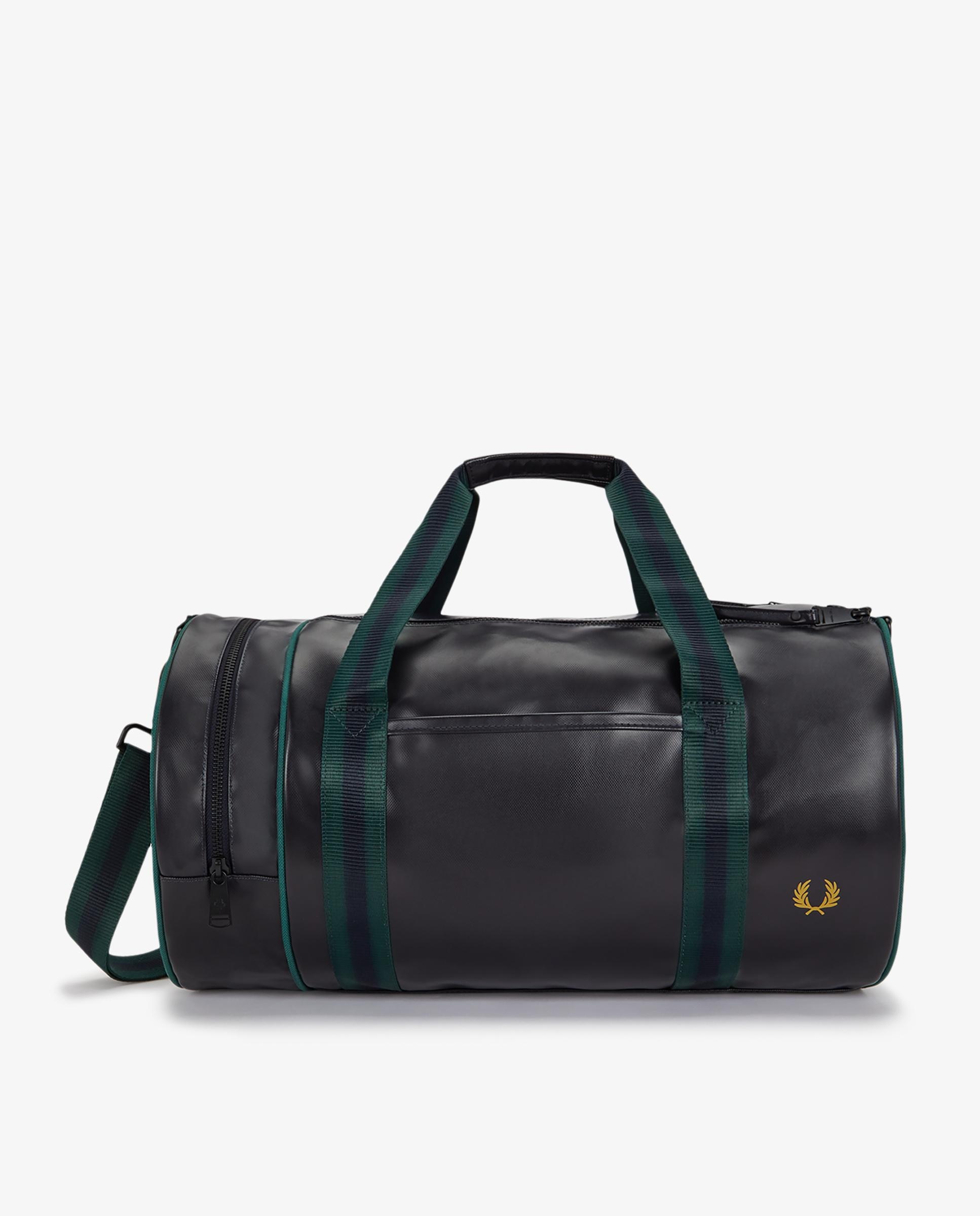 Imagen 0 de Bandolera deportiva de hombre clásica tipo barril con contrastes Verde / Azul marino