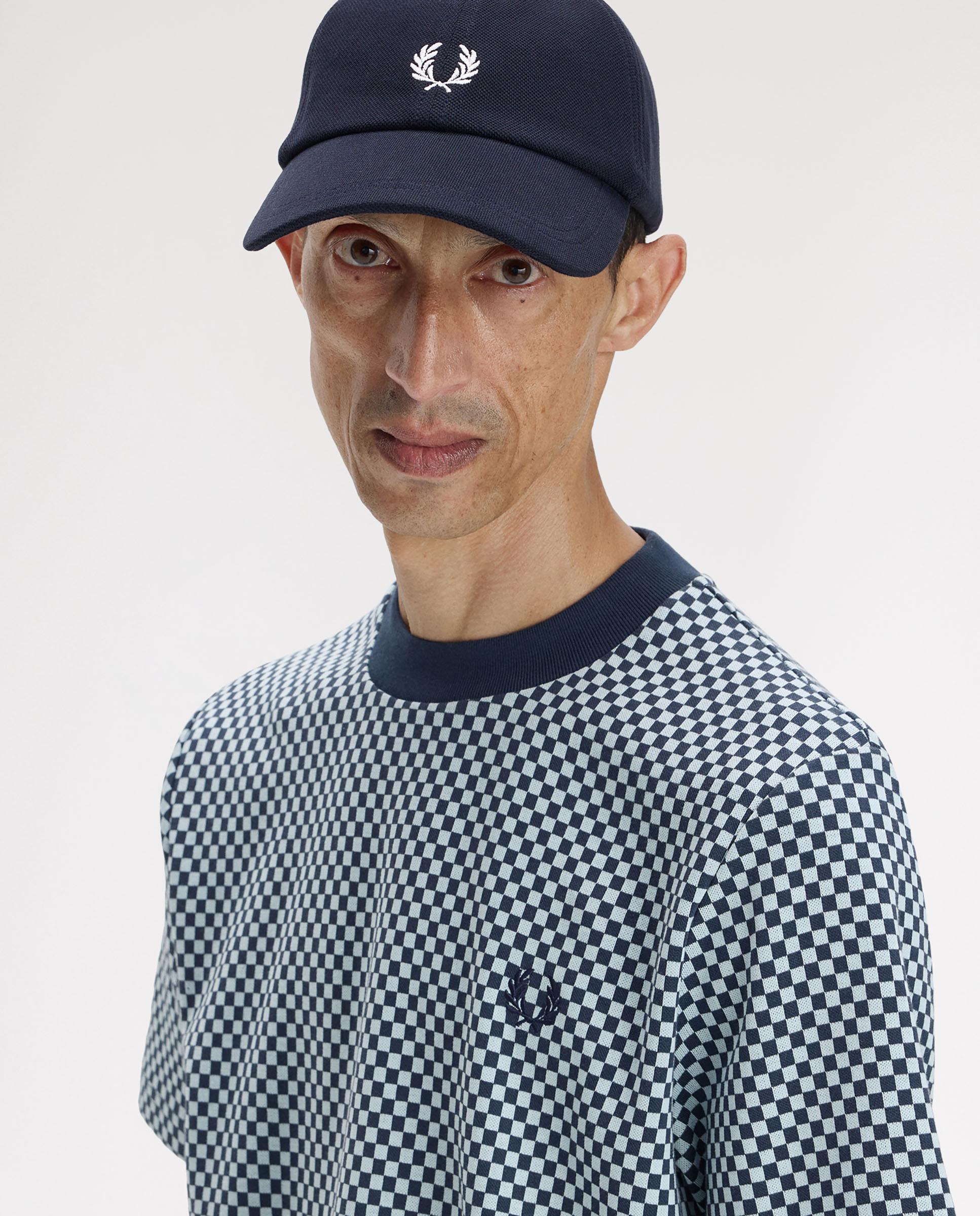 Gorra baseball de hombre clásica de piqué de algodón ajustable - Fred Perry - Carbono Marino-3