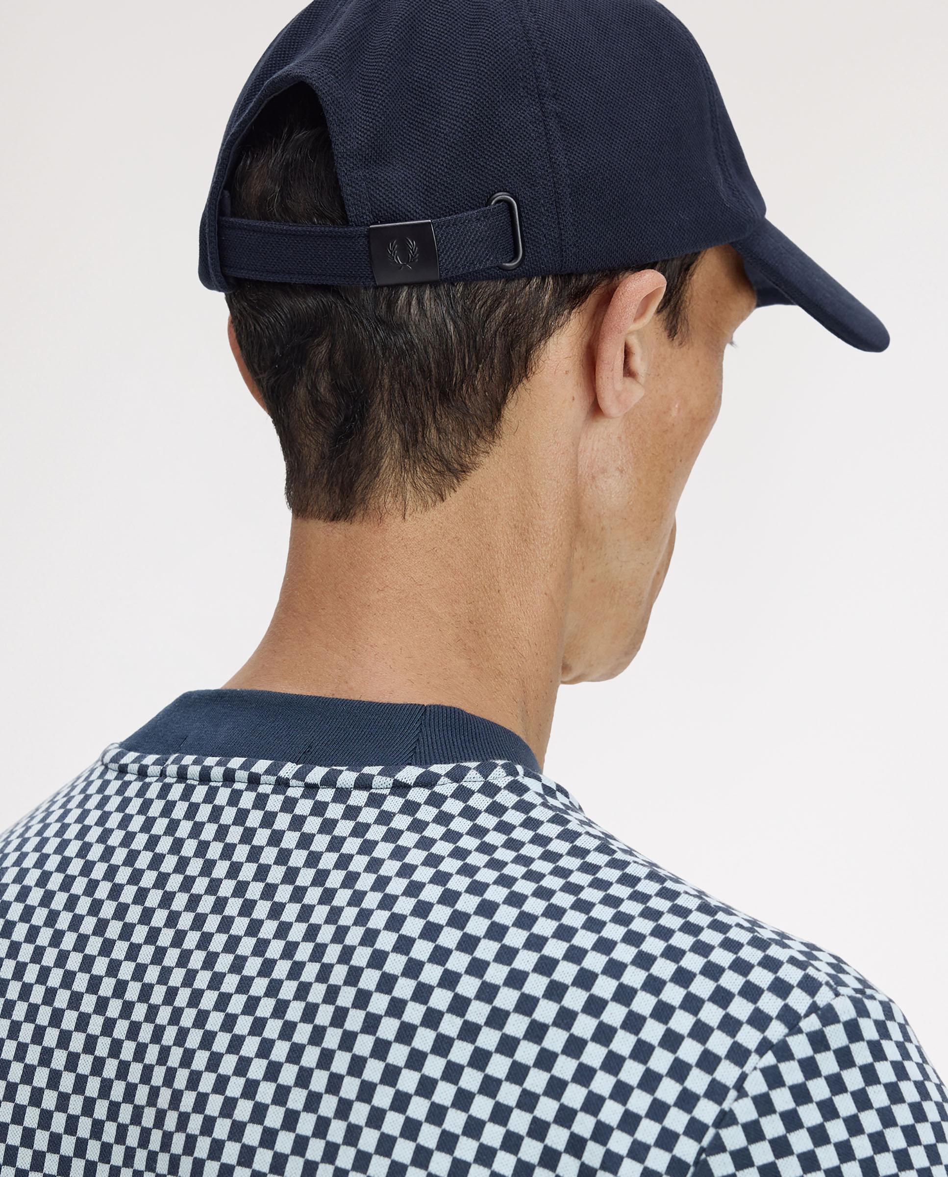 Gorra baseball de hombre clásica de piqué de algodón ajustable - Fred Perry - Carbono Marino-4