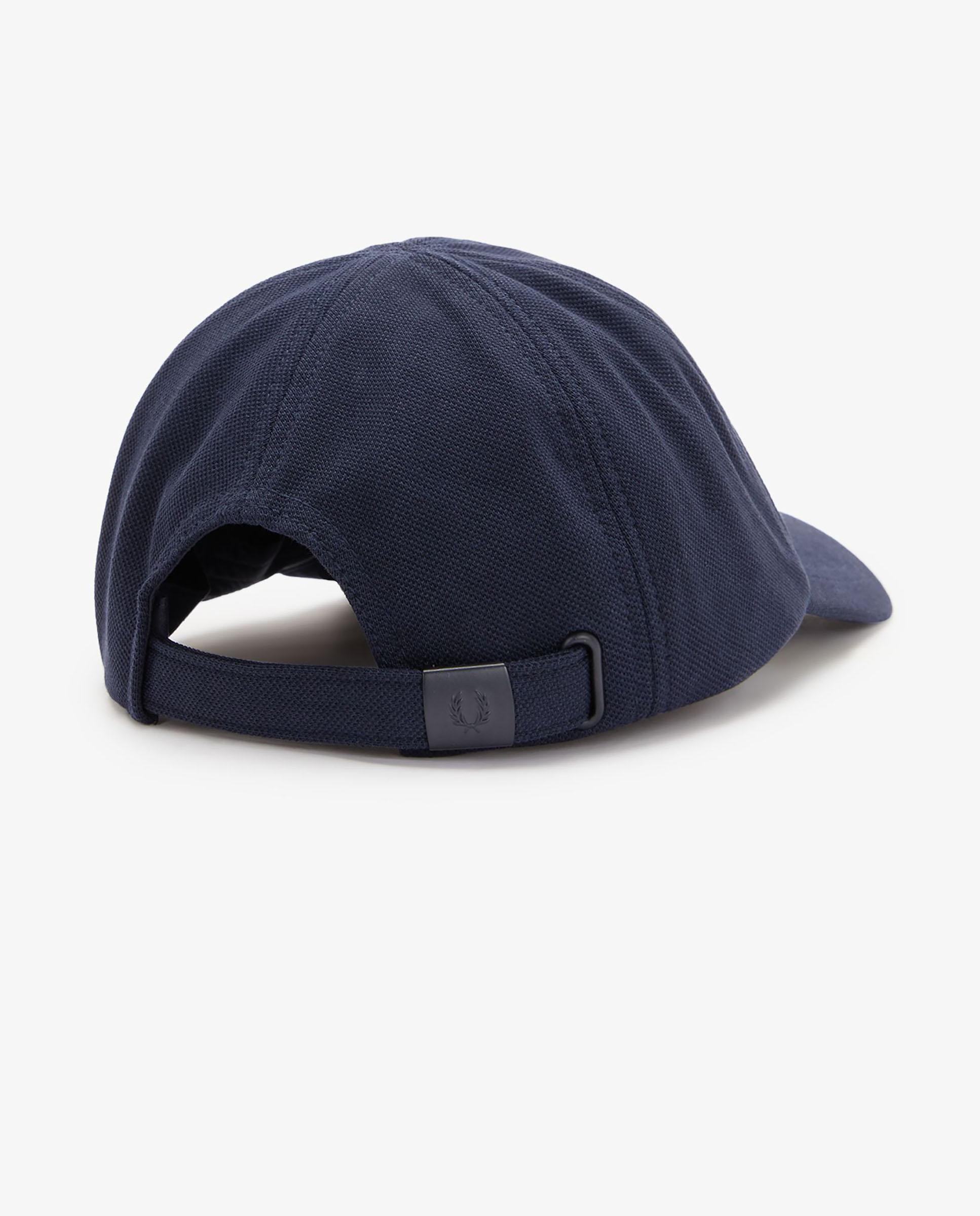 Gorra baseball de hombre clásica de piqué de algodón ajustable - Fred Perry - Carbono Marino-7