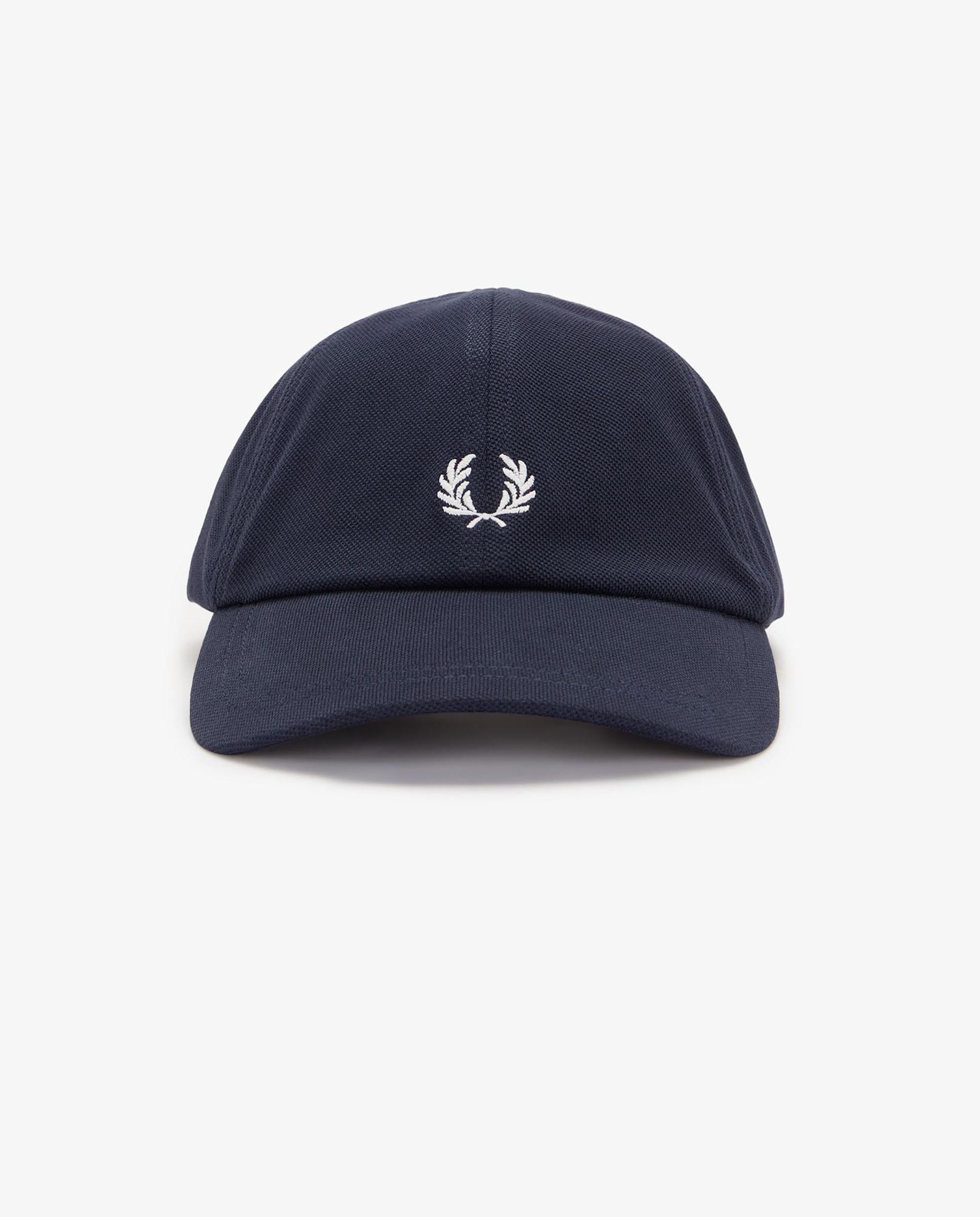 Gorra baseball de hombre clásica de piqué de algodón ajustable - Fred Perry - Carbono Marino-6
