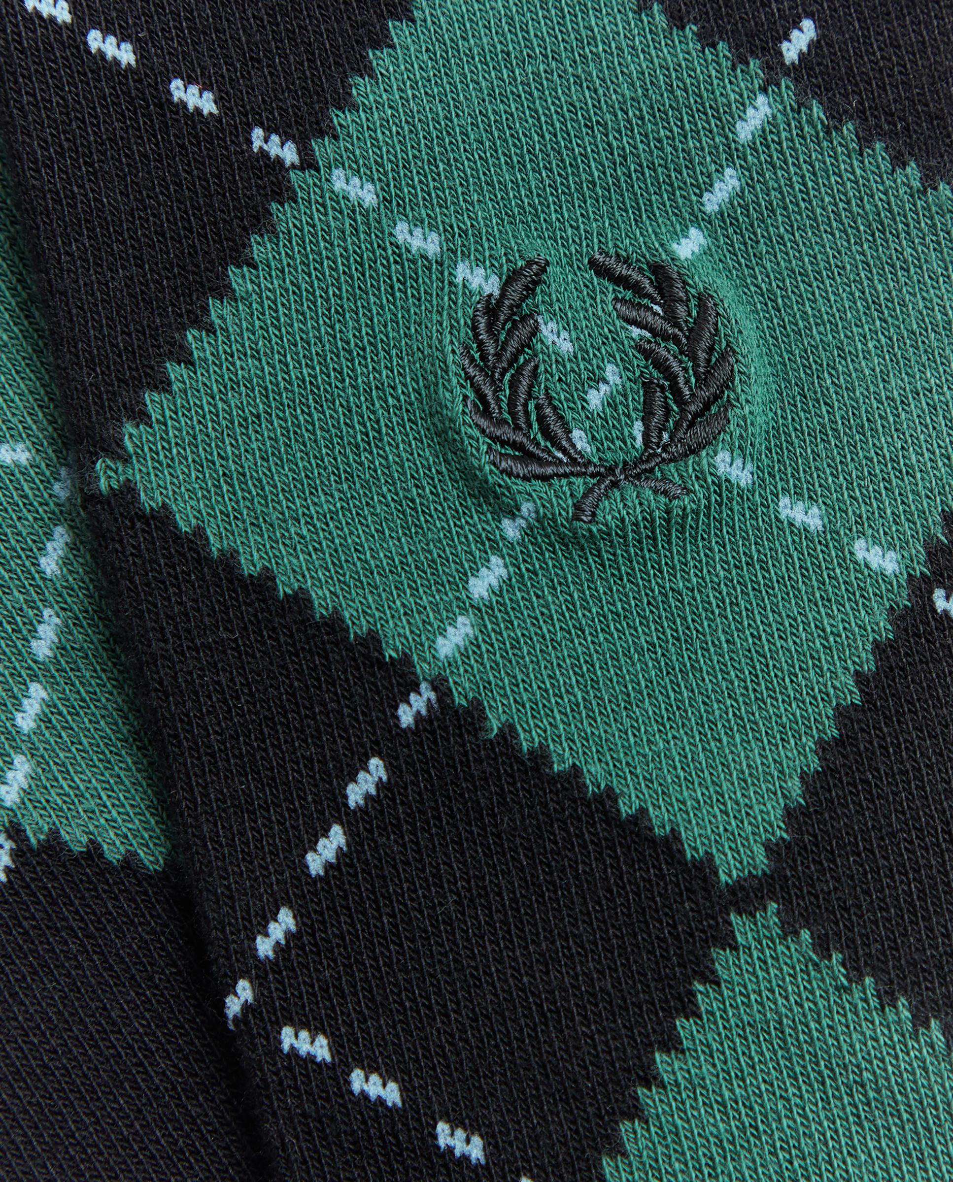Imagen 2 de Calcetines altos de hombre con diseño de rombos - Fred Perry - Verde Verde