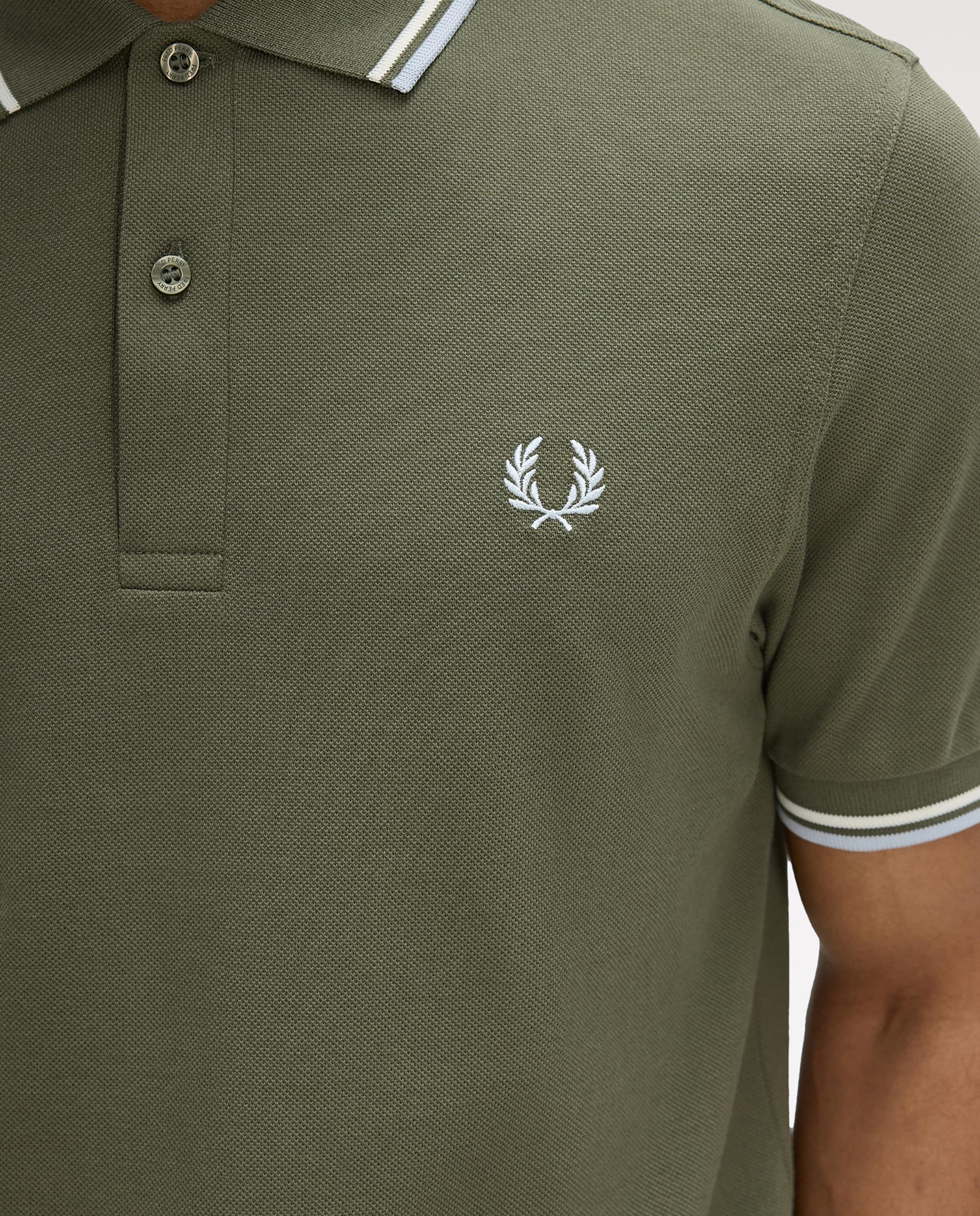 Polo de hombre de piqué de algodón manga corta - Fred Perry - Musgo Musgo-6