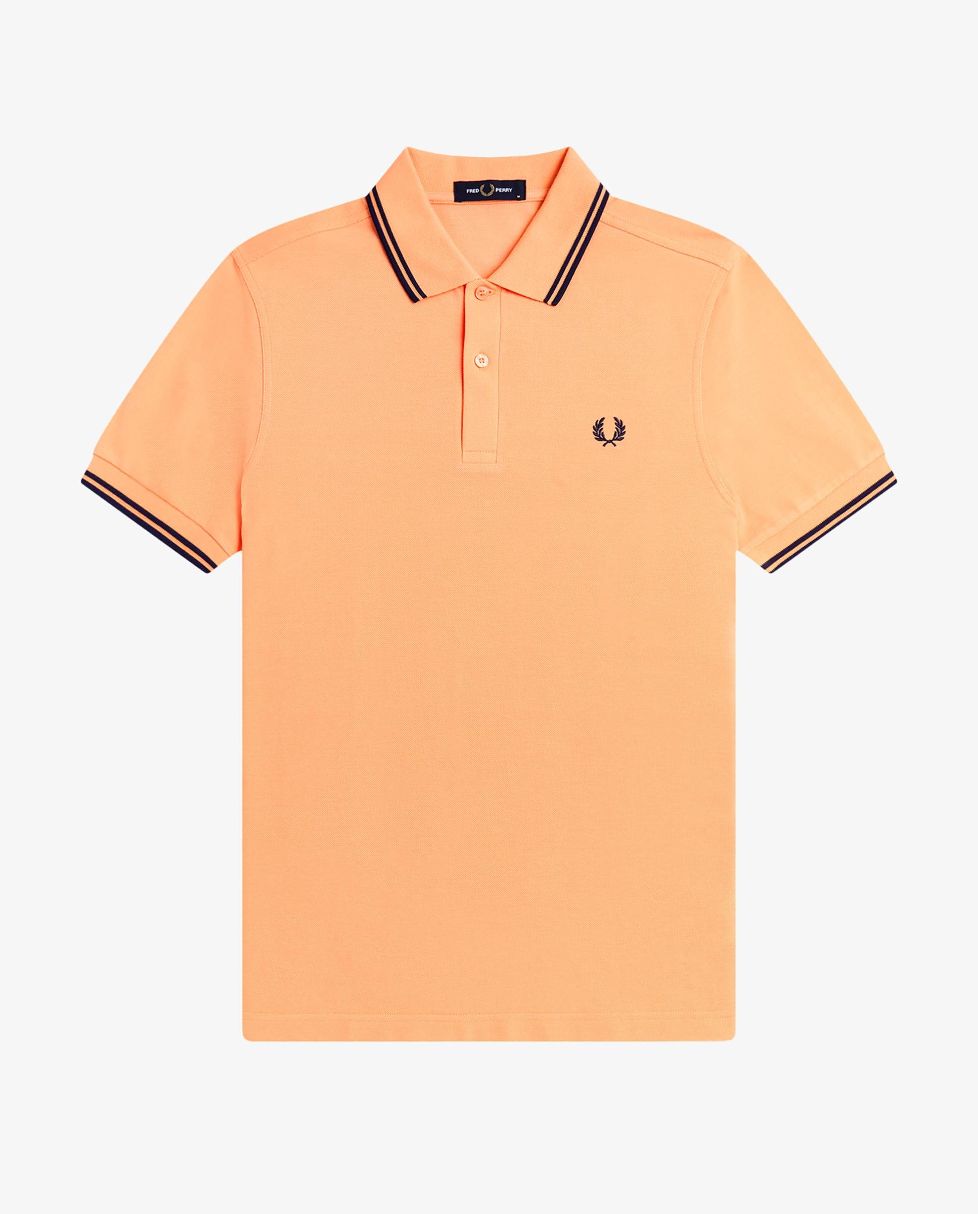 Polo de hombre de piqué de algodón manga corta - Fred Perry - Melocotón Melocotón-7