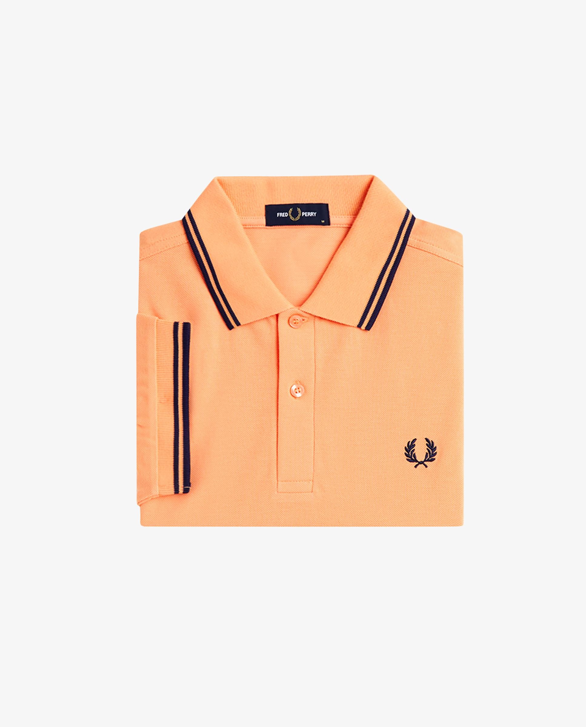 Polo de hombre de piqué de algodón manga corta - Fred Perry - Melocotón Melocotón-9