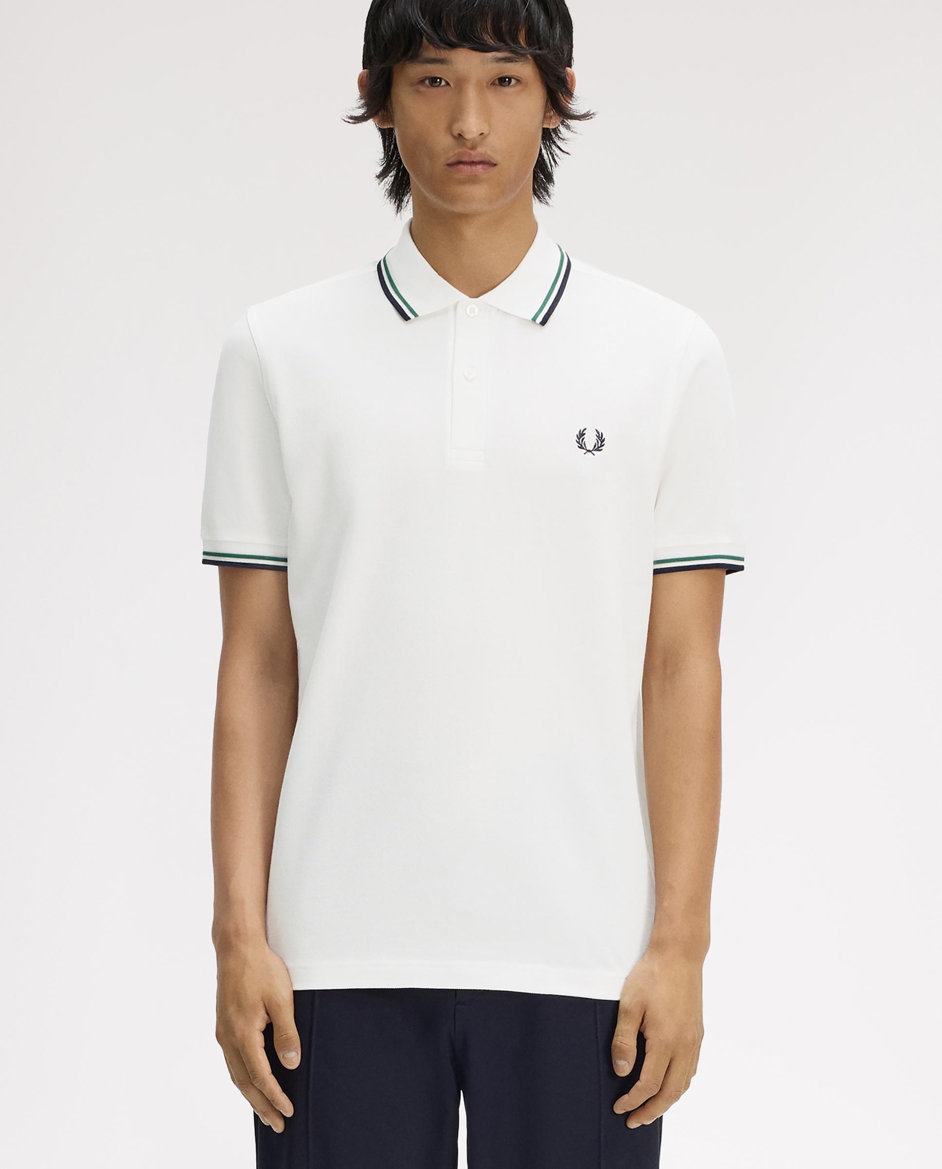 Polo de hombre de piqué de algodón manga corta - Fred Perry - Merengue Merengue-1
