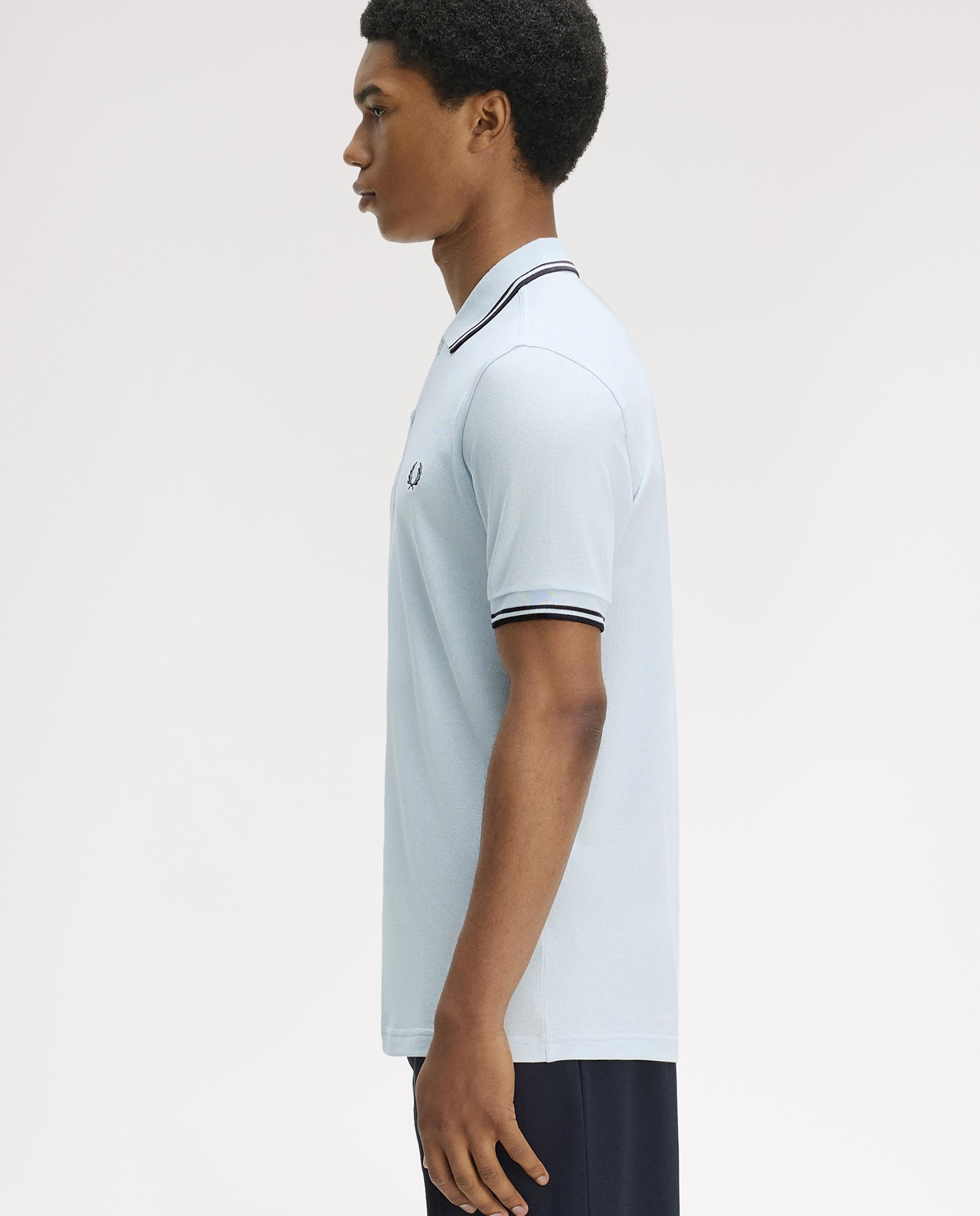 Polo de hombre de piqué de algodón manga corta - Fred Perry - Azul anticuario Azul anticuario-2