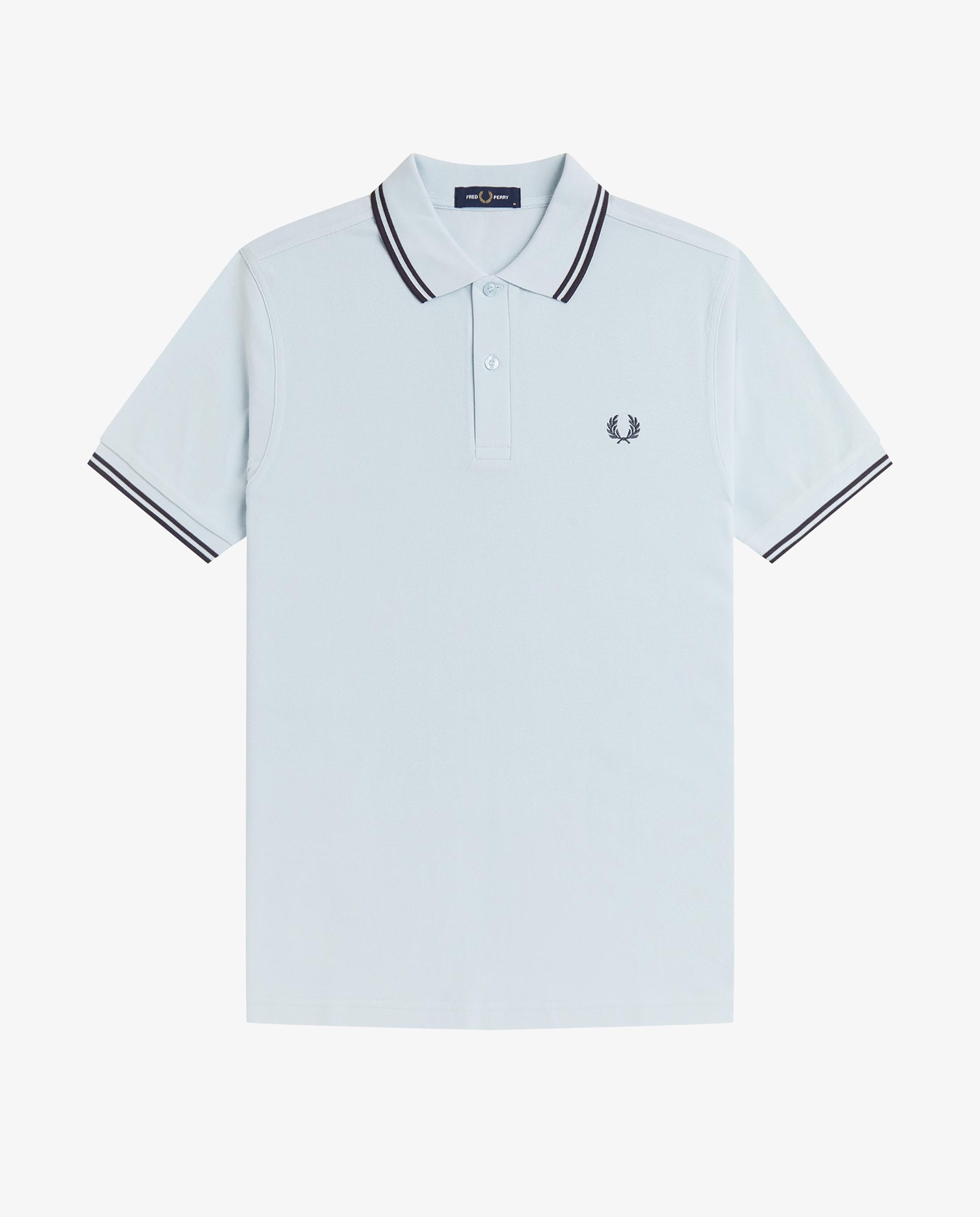 Polo de hombre de piqué de algodón manga corta - Fred Perry - Azul anticuario Azul anticuario-7