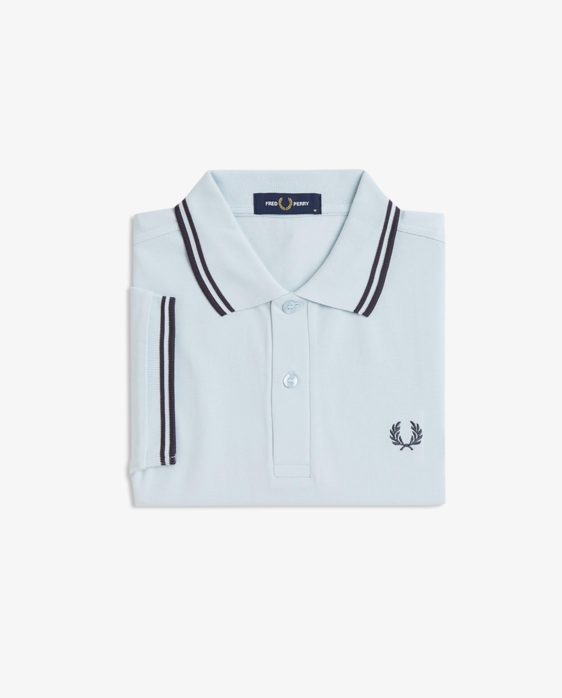 Polo de hombre de piqué de algodón manga corta - Fred Perry - Azul anticuario Azul anticuario-8