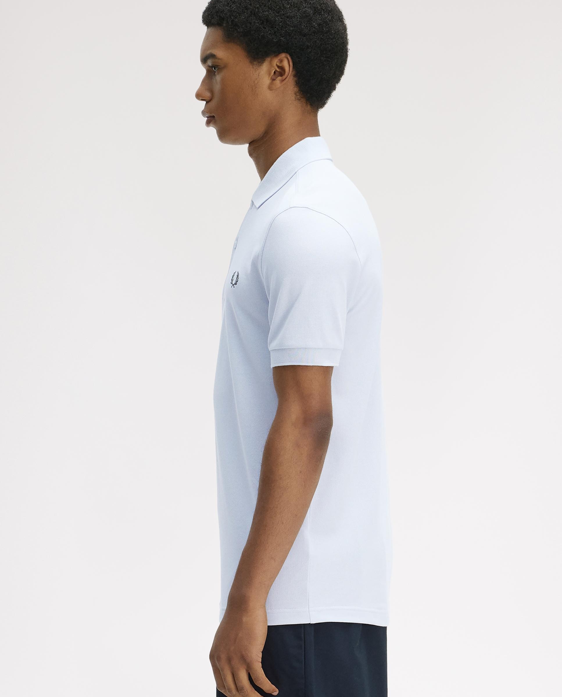 Polo de hombre liso de manga corta en piqué de algodón - Fred Perry - Azul celeste Azul celeste-2