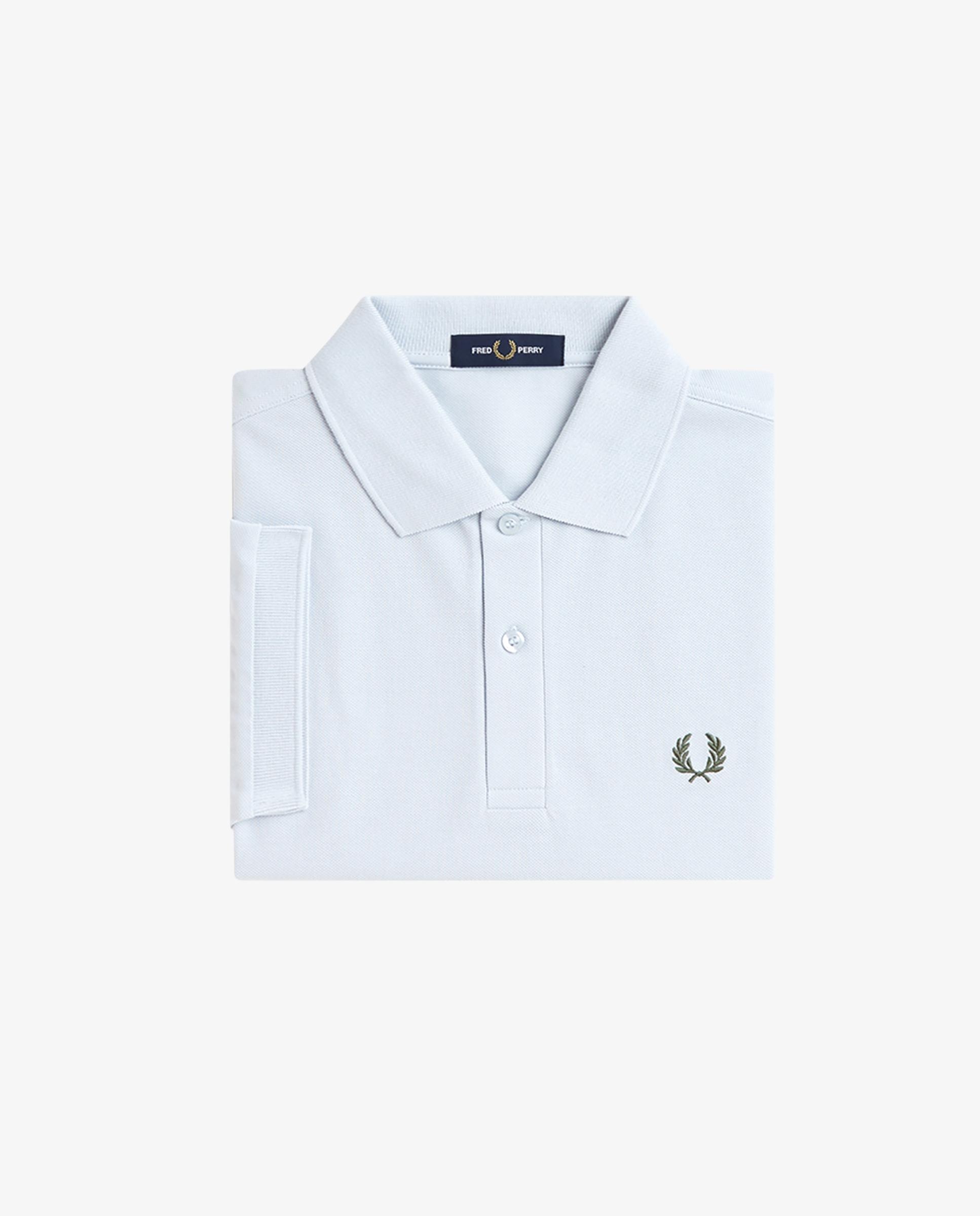 Polo de hombre liso de manga corta en piqué de algodón - Fred Perry - Azul celeste Azul celeste-5