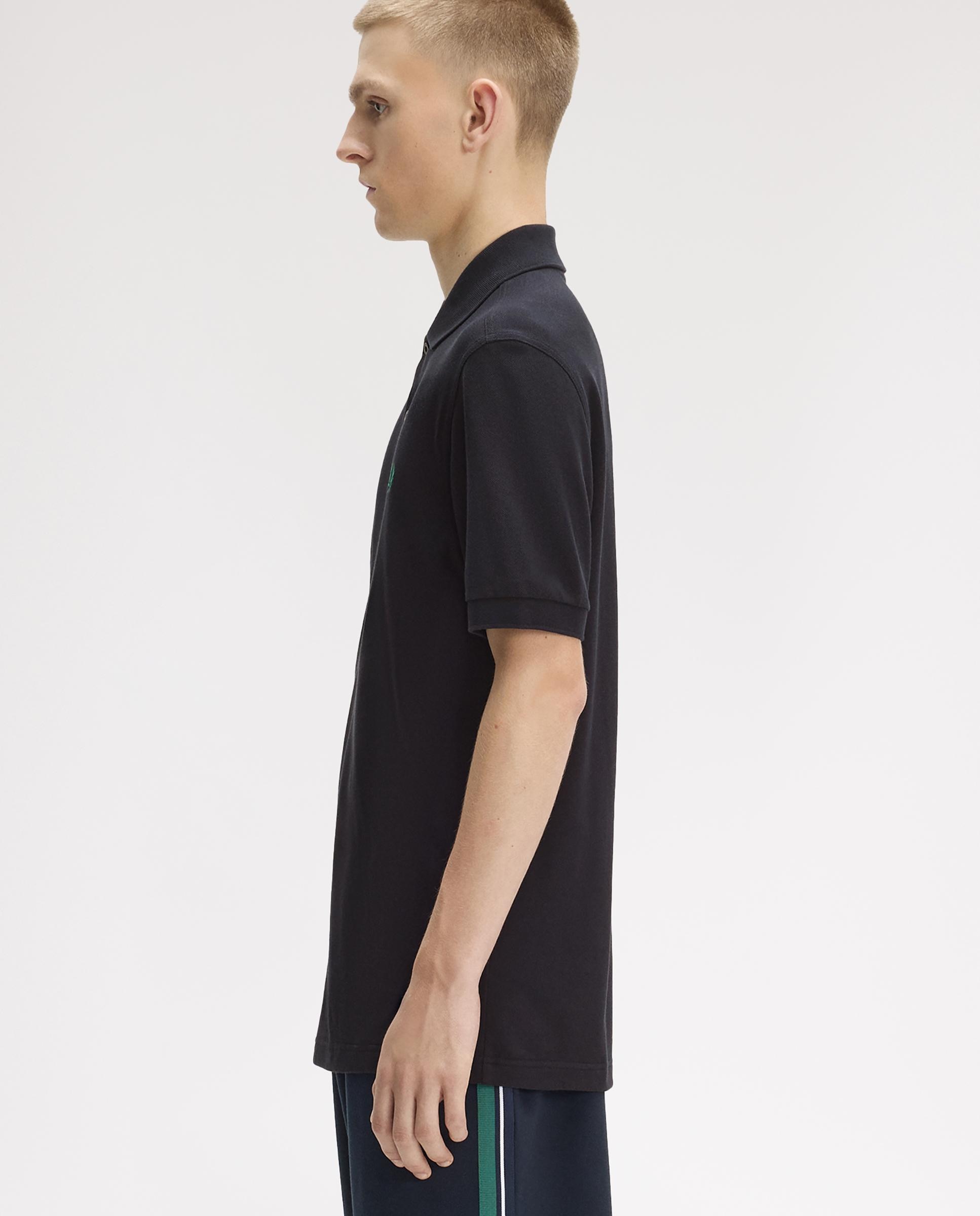 Polo de hombre liso de manga corta en piqué de algodón - Fred Perry - Azul antracita Azul antracita-2