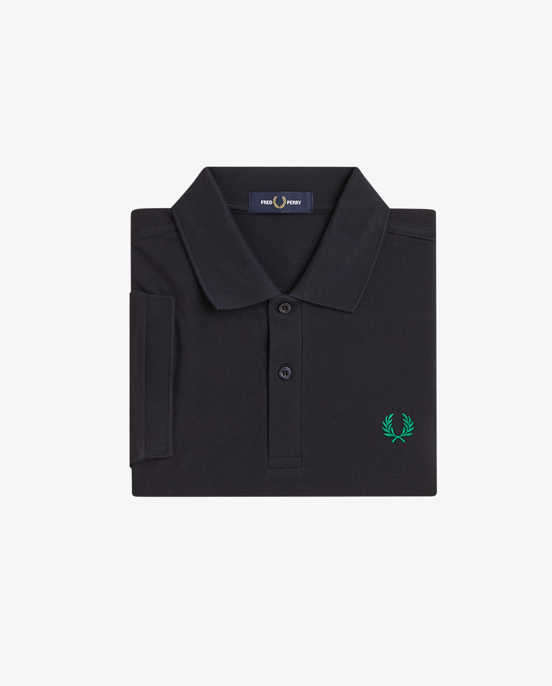 Polo de hombre liso de manga corta en piqué de algodón - Fred Perry - Azul antracita Azul antracita-8