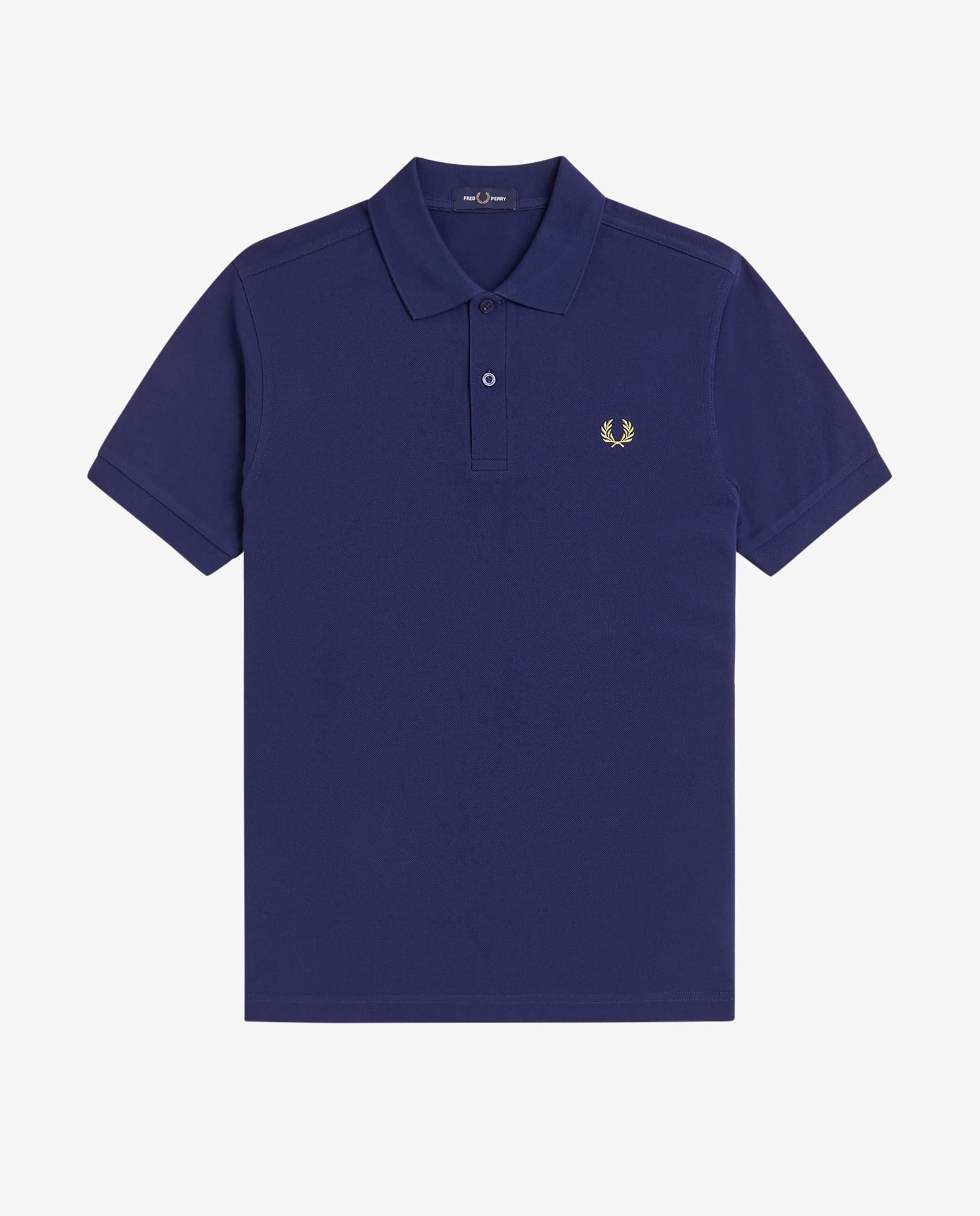 Polo de hombre liso de manga corta en piqué de algodón - Fred Perry - Azul fumé Azul fumé-7