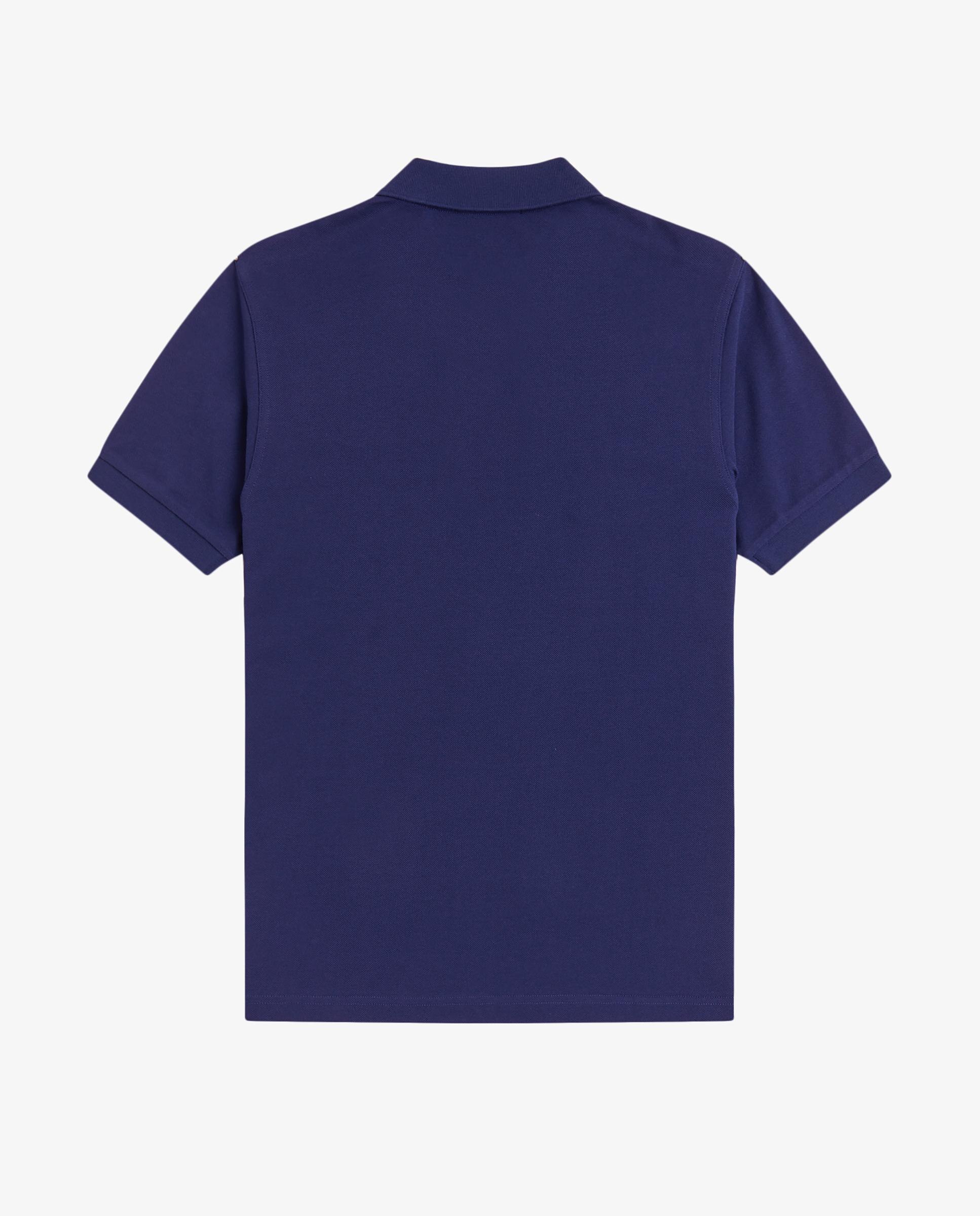 Polo de hombre liso de manga corta en piqué de algodón - Fred Perry - Azul fumé Azul fumé-6