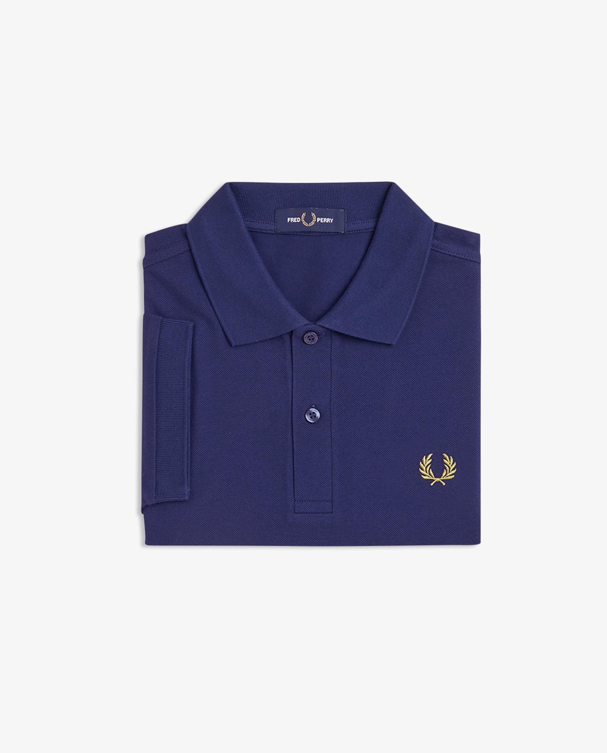 Polo de hombre liso de manga corta en piqué de algodón - Fred Perry - Azul fumé Azul fumé-8