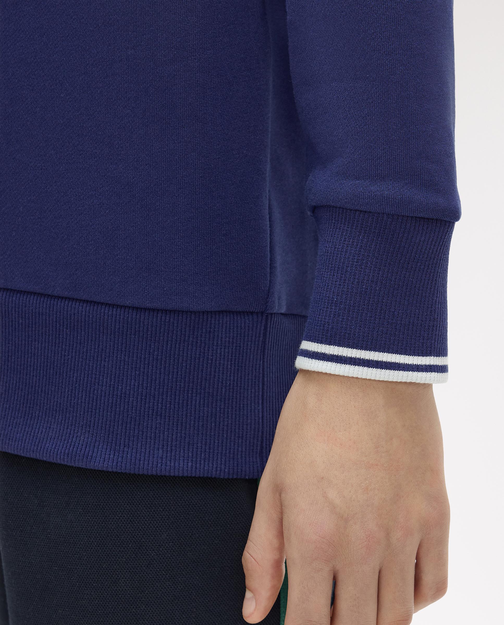 Sudadera de hombre con cuello redondo y ribete de dos franjas - Fred Perry - Azul fumé Azul fumé-6