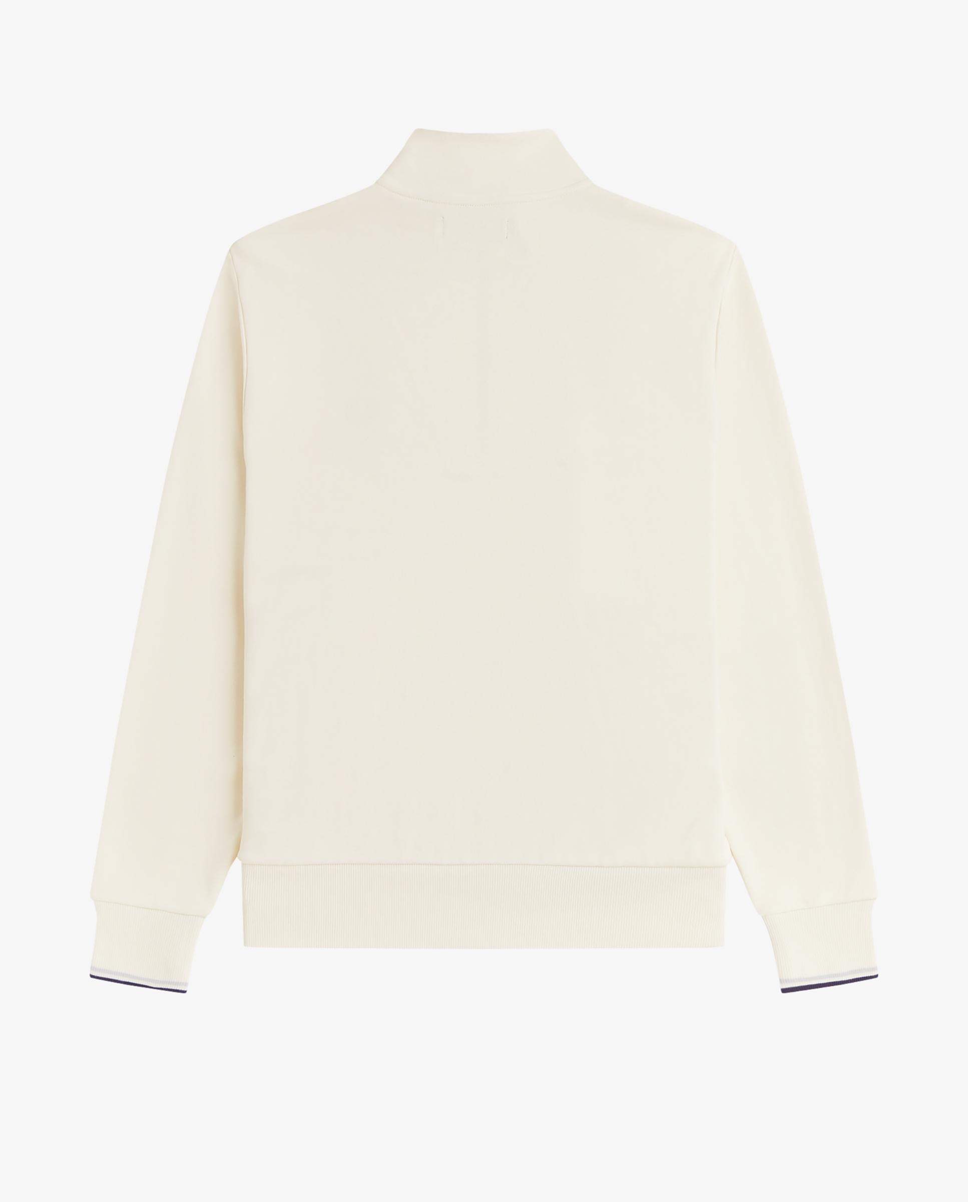 Sudadera de hombre con media cremallera y ribetes - Fred Perry - Crudo Crudo-8