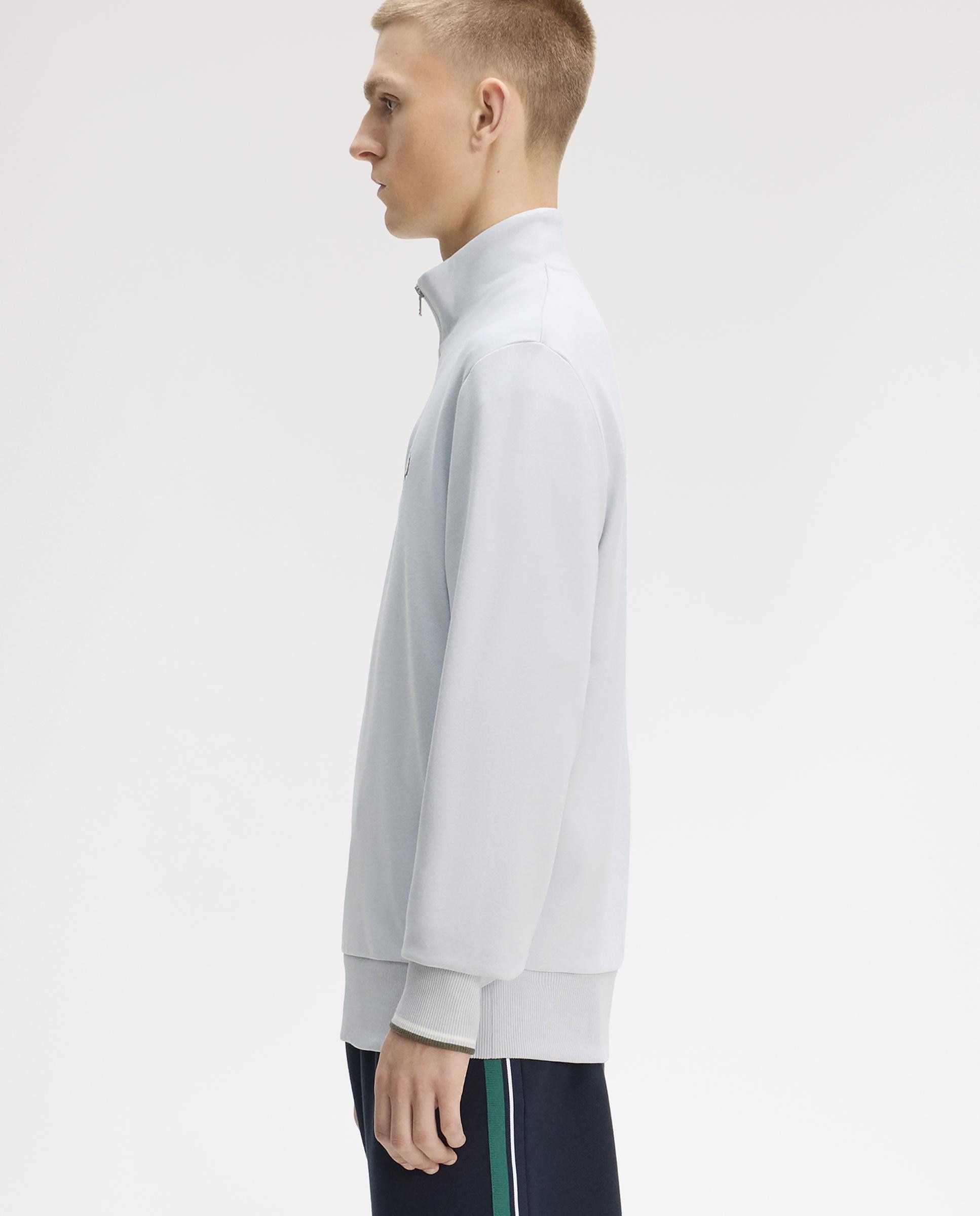 Sudadera de hombre con media cremallera y ribetes a contraste - Fred Perry - Azul claro Azul claro-2