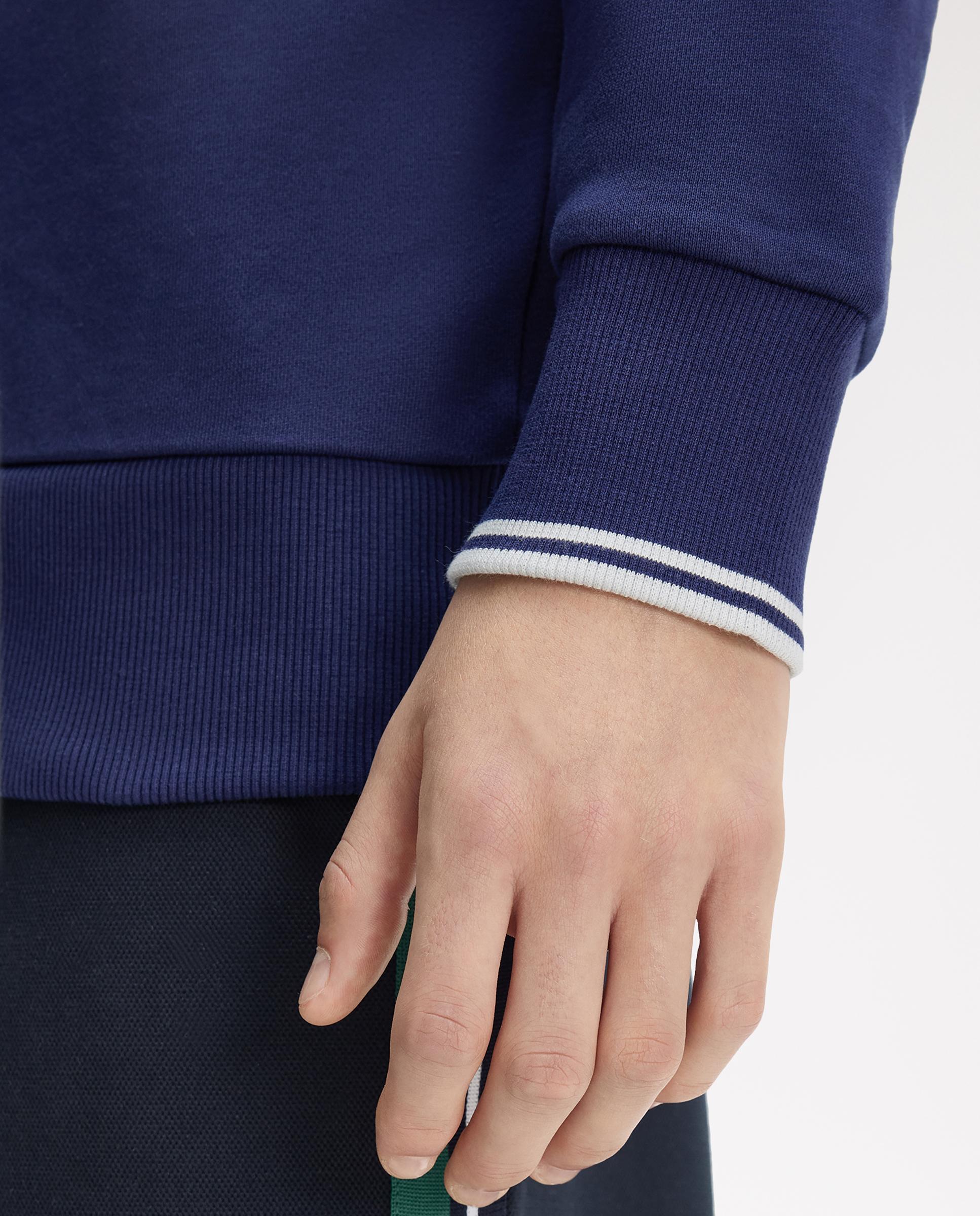 Sudadera de hombre con media cremallera y ribetes a contraste - Fred Perry - Azul fumé Azul fumé-6