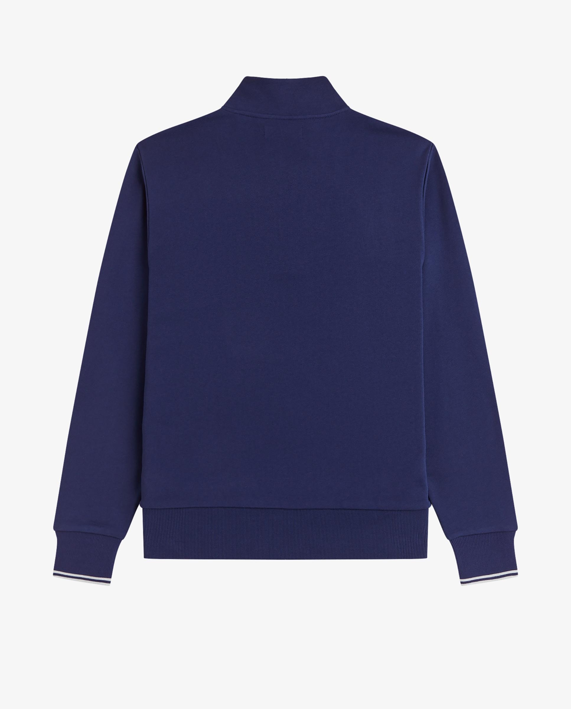 Sudadera de hombre con media cremallera y ribetes a contraste - Fred Perry - Azul fumé Azul fumé-8