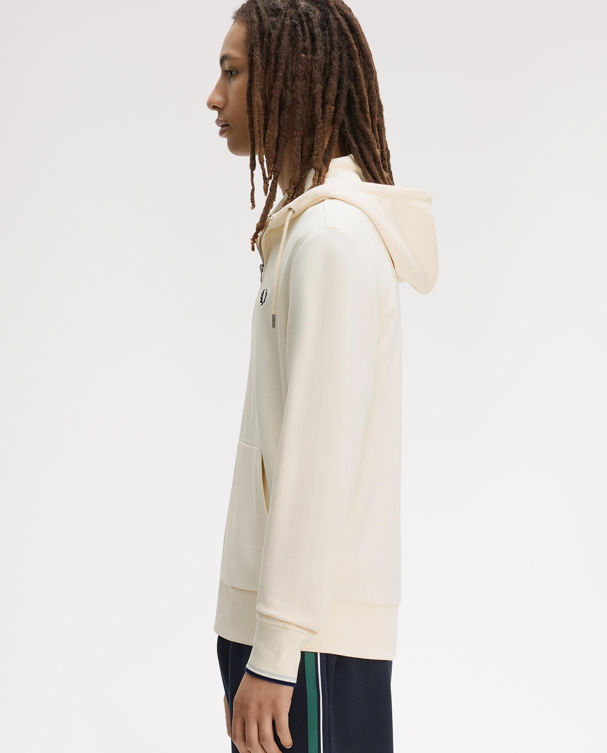 Sudadera de hombre con capucha y cremallera - Fred Perry - Crudo Crudo-2