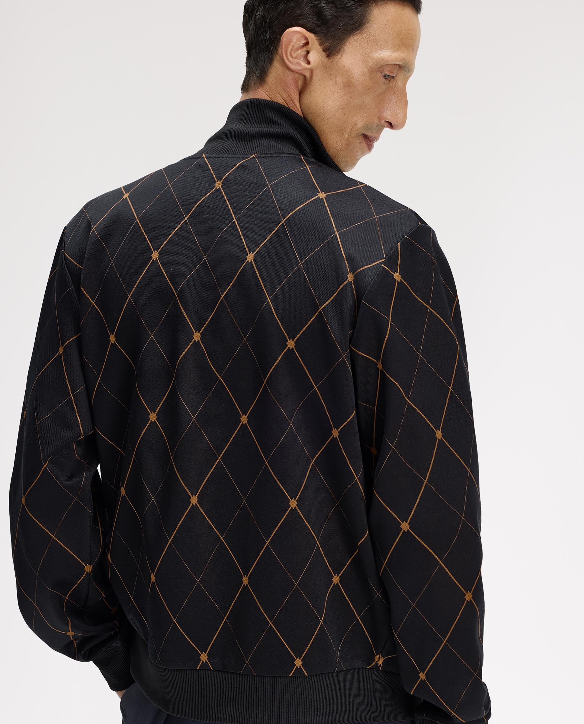 Imagen 7 de Cazadora de hombre con cuello perkins y diseño de rombos - Fred Perry - Negro Negro