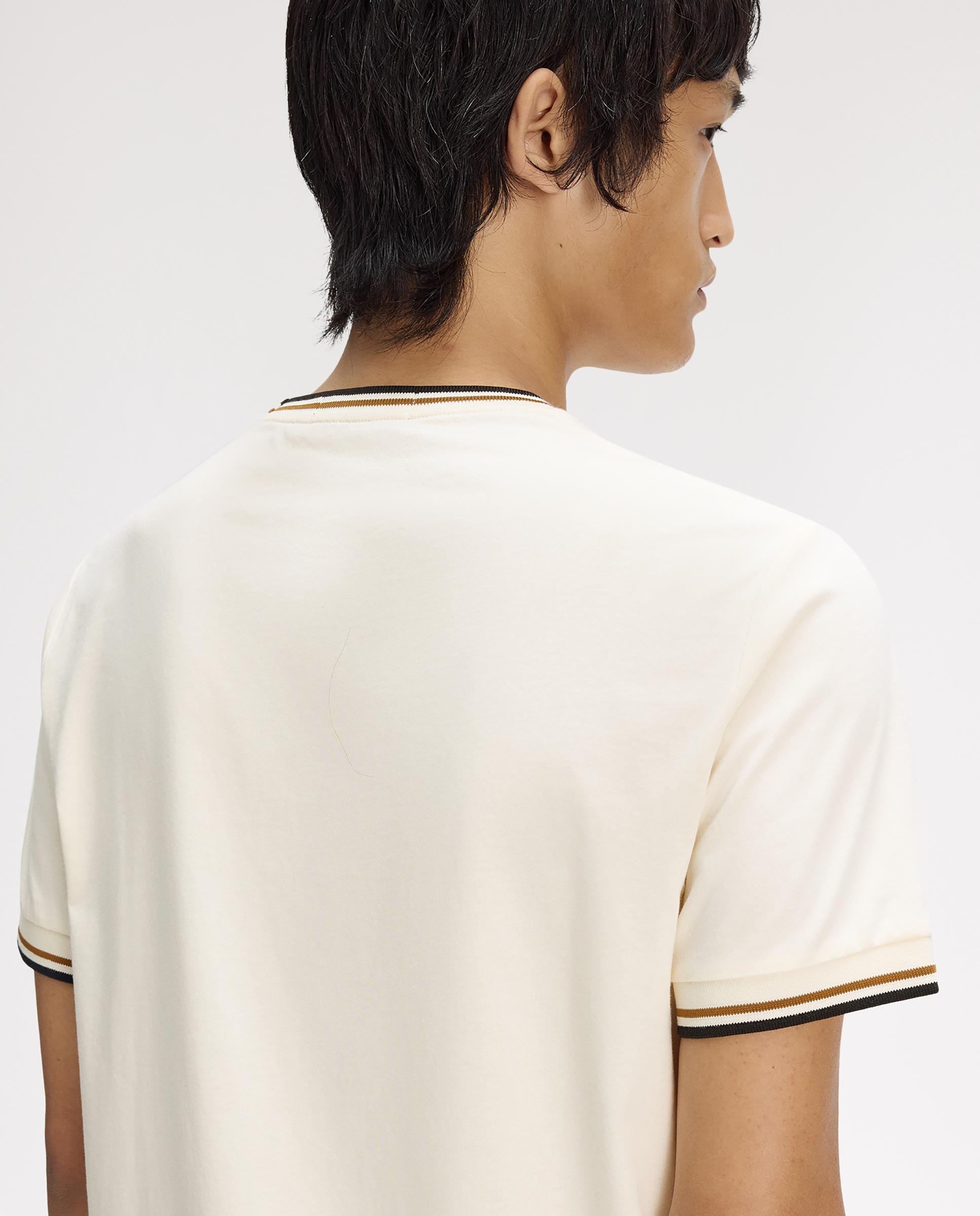Imagen 5 de Camiseta de manga corta de hombre con ribete con dos franjas - Fred Perry - Lino Lino