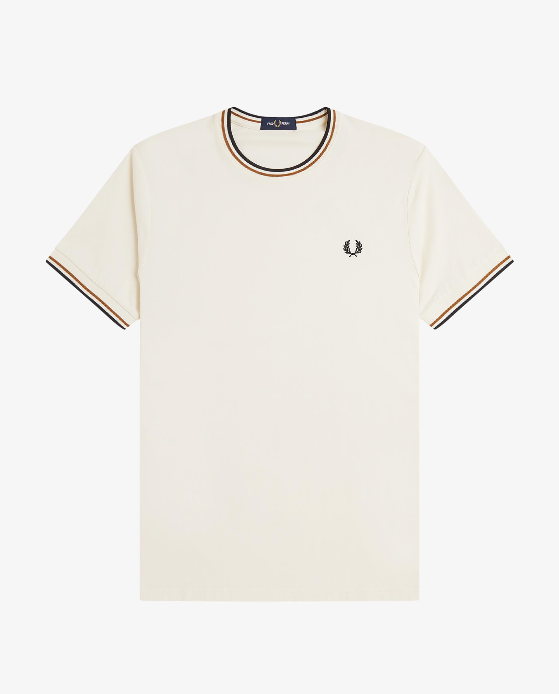 Imagen 7 de Camiseta de manga corta de hombre con ribete con dos franjas - Fred Perry - Lino Lino