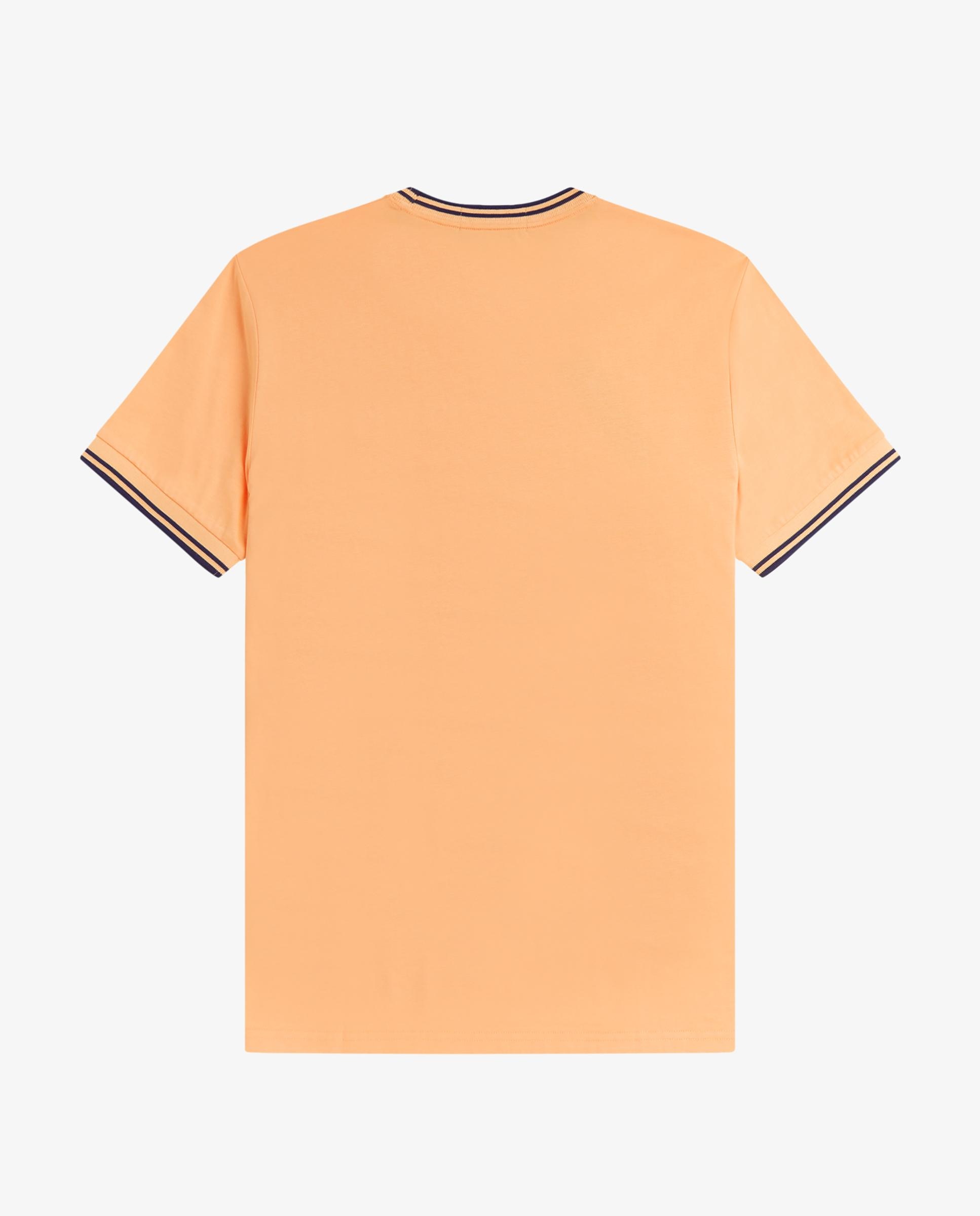 Imagen 6 de Camiseta de manga corta de hombre con ribete con dos franjas - Fred Perry - Naranja Naranja