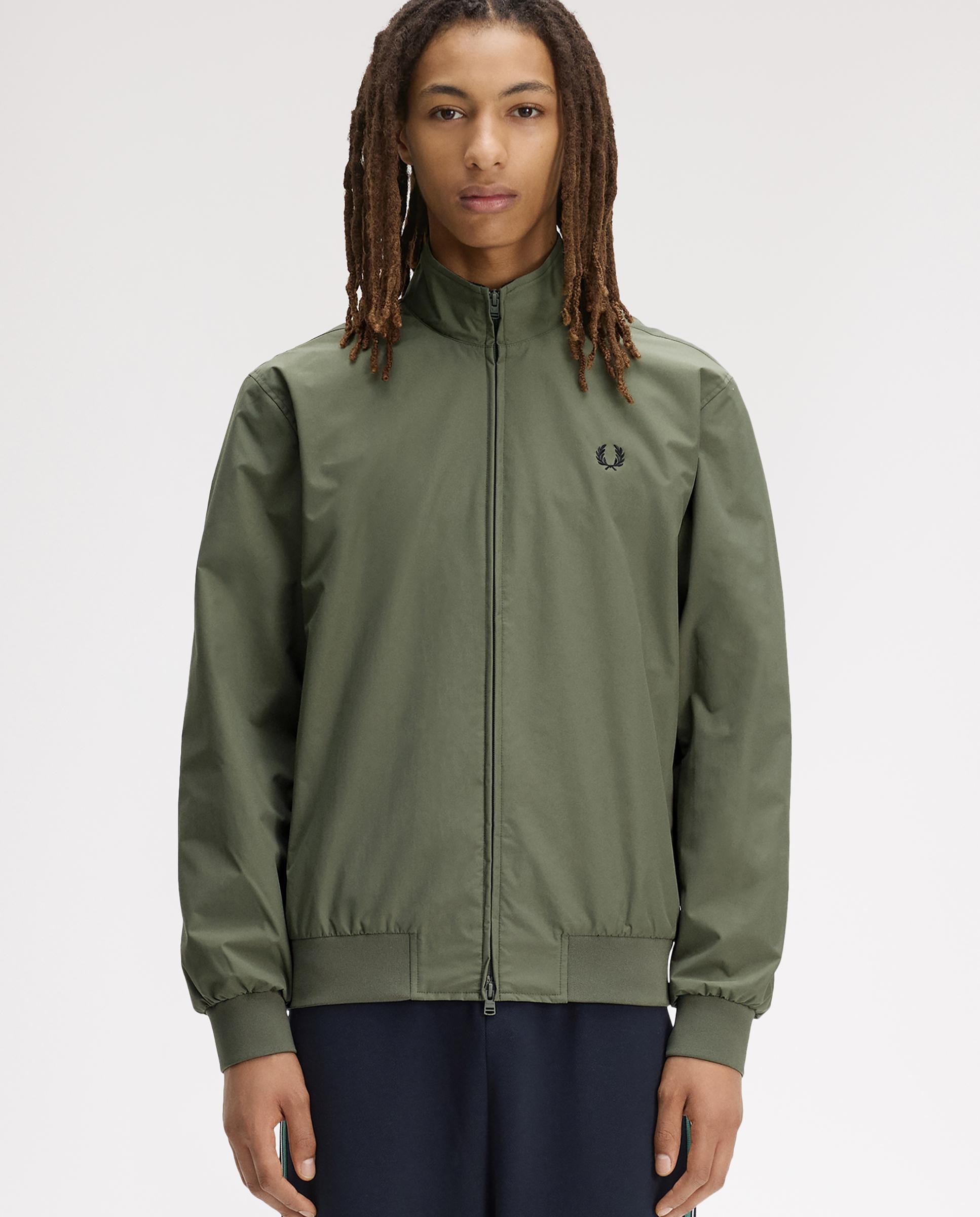 Cazadora de hombre Brentham con cremallera bidireccional - Fred Perry - Verde cadete Verde cadete-1