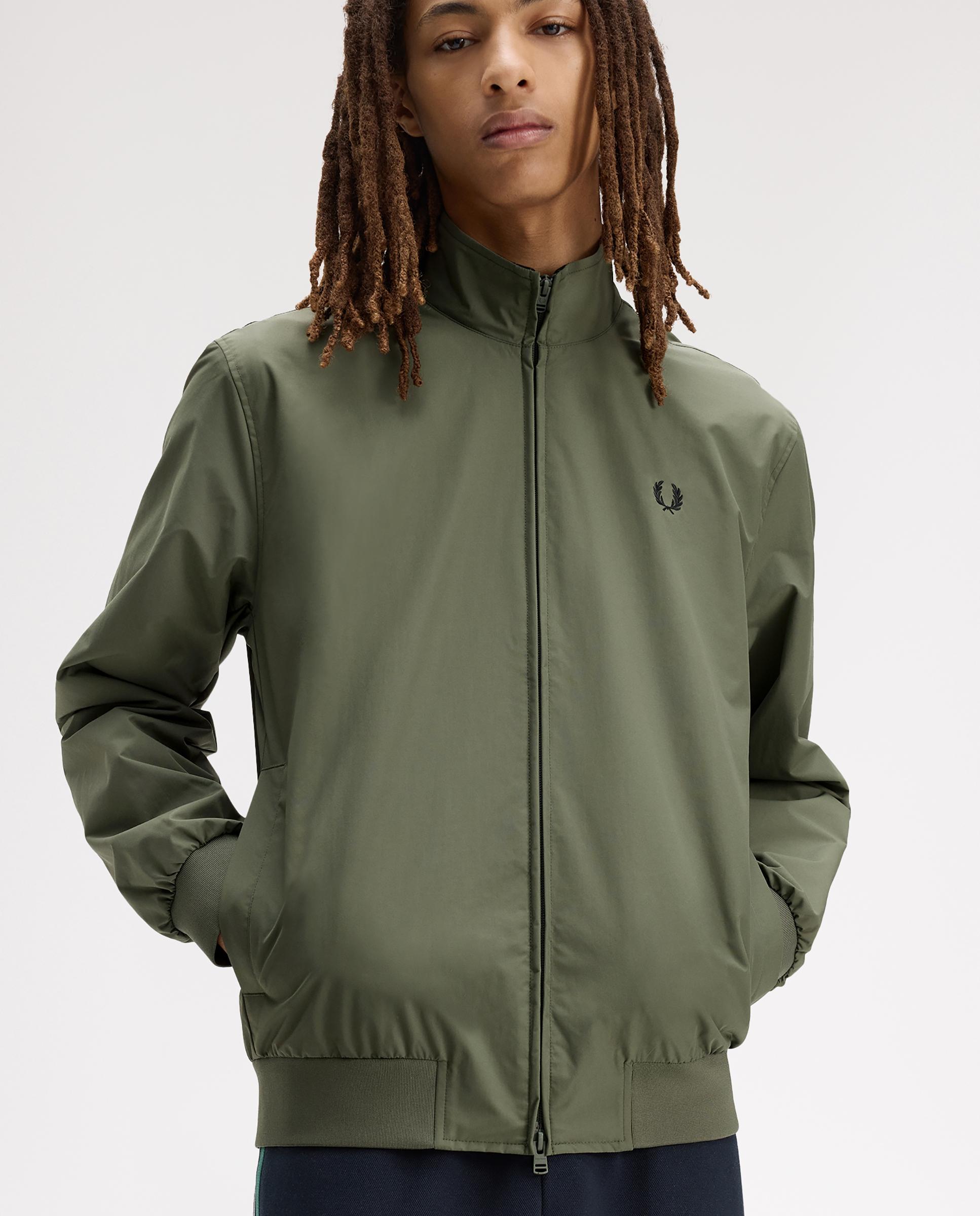 Cazadora de hombre Brentham con cremallera bidireccional - Fred Perry - Verde cadete Verde cadete-5