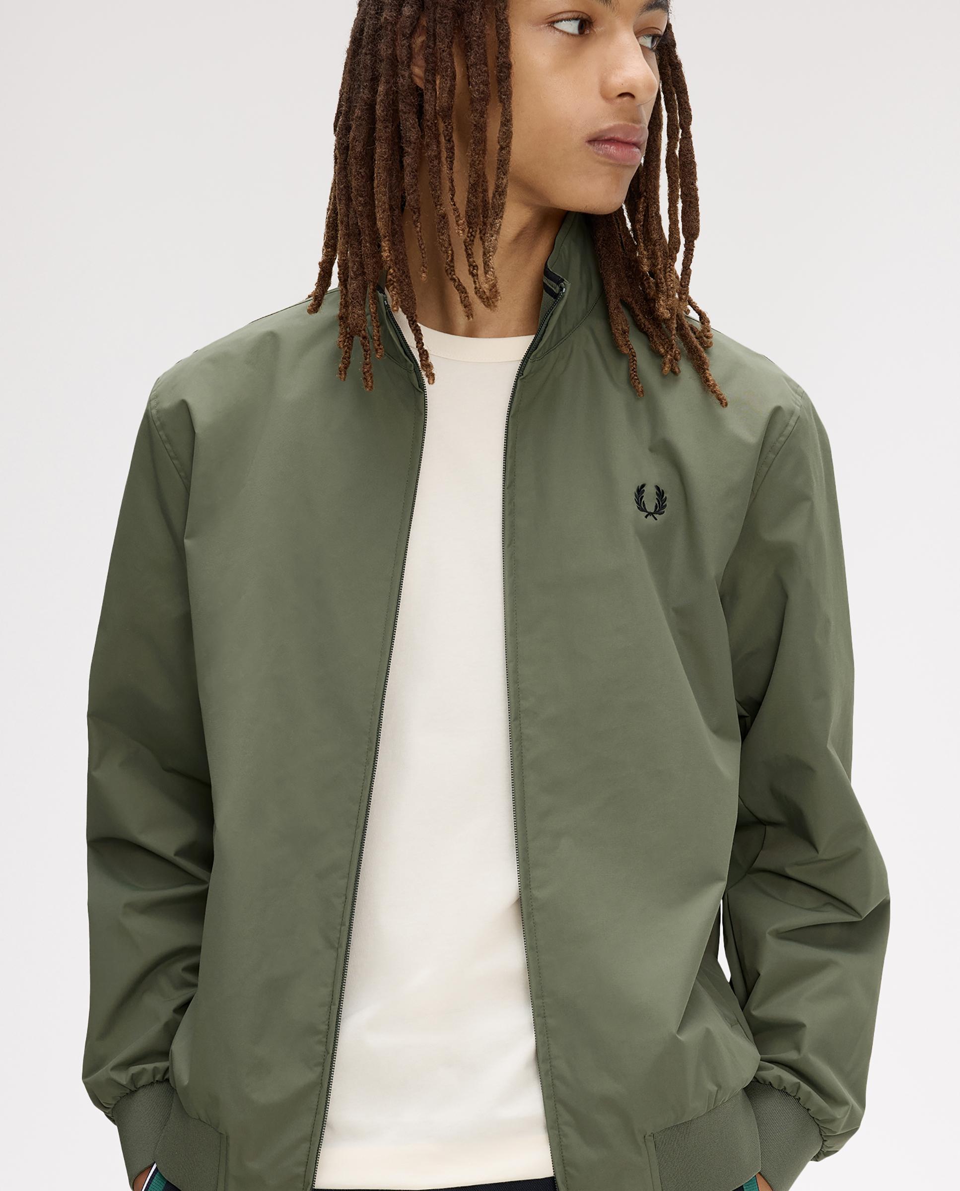 Cazadora de hombre Brentham con cremallera bidireccional - Fred Perry - Verde cadete Verde cadete-6