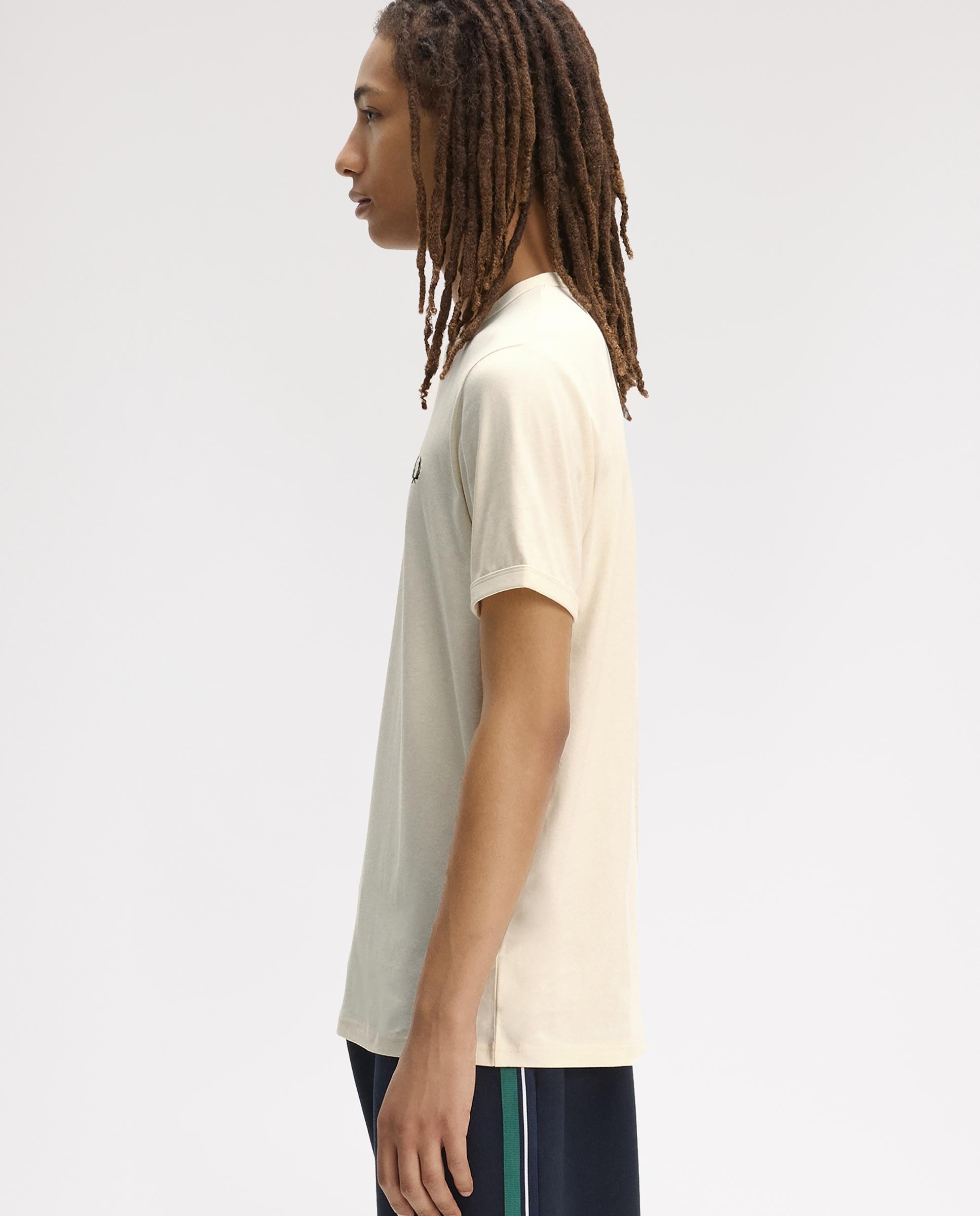 Imagen 2 de Camiseta de hombre ringer manga corta con cuello redondo - Fred Perry - Crudo Crudo