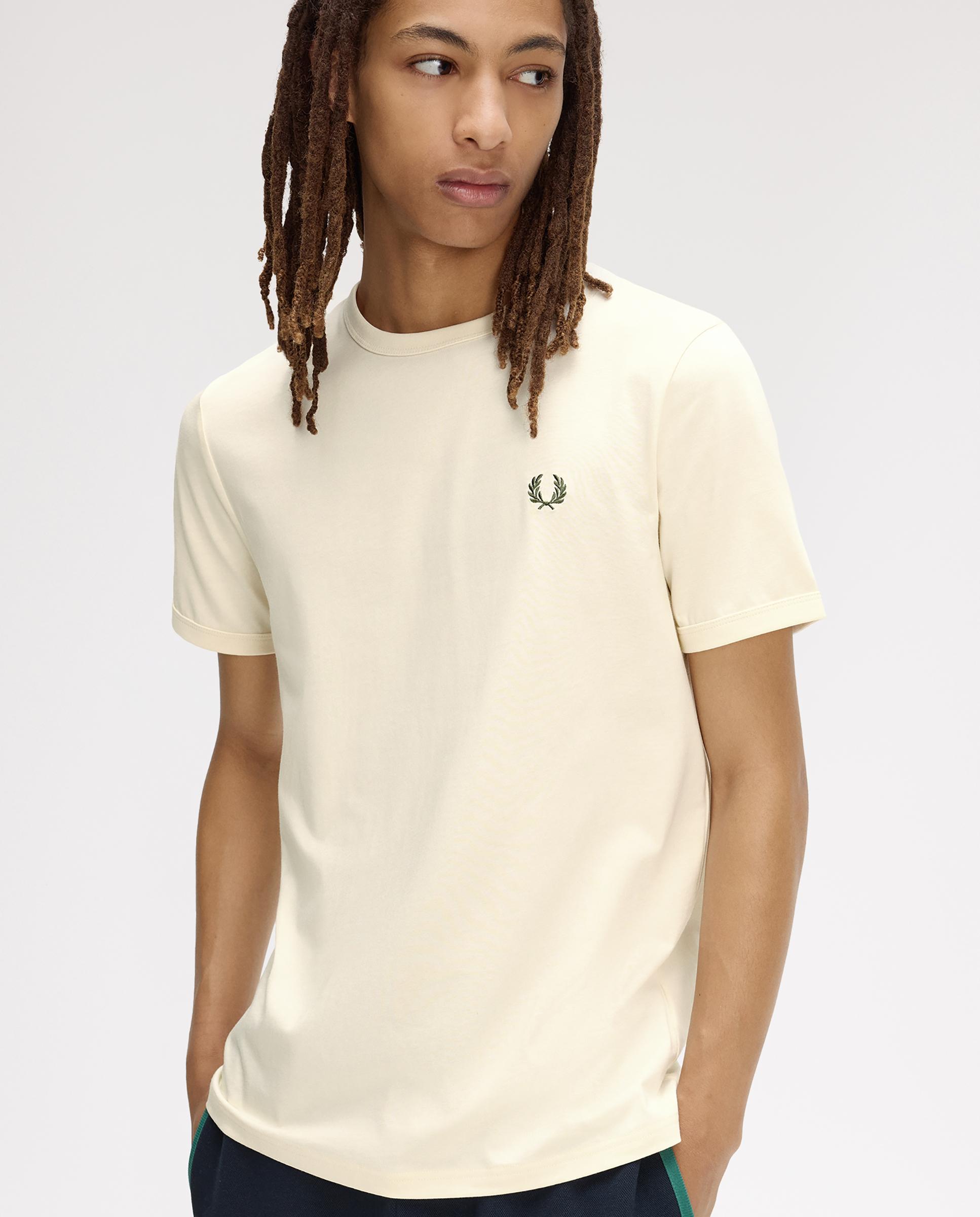 Imagen 3 de Camiseta de hombre ringer manga corta con cuello redondo - Fred Perry - Crudo Crudo