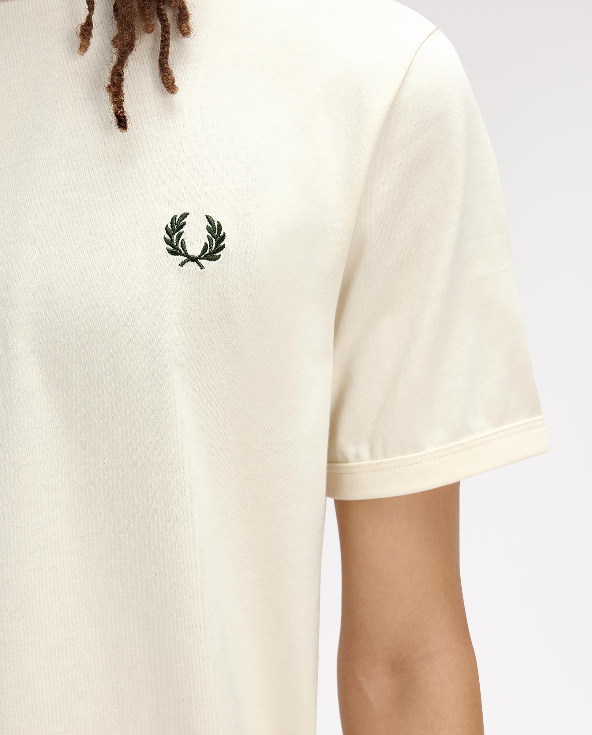 Imagen 5 de Camiseta de hombre ringer manga corta con cuello redondo - Fred Perry - Crudo Crudo