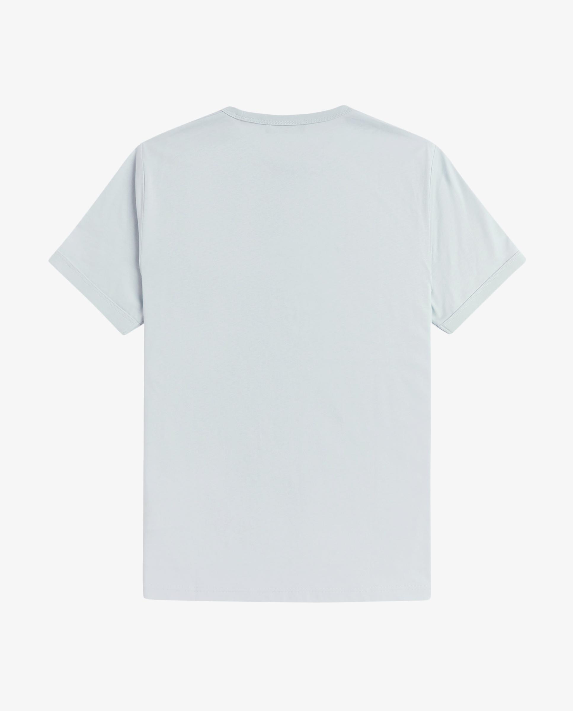 Camiseta de hombre ringer manga corta con cuello redondo - Fred Perry - Azul grisáceo Azul claro-6
