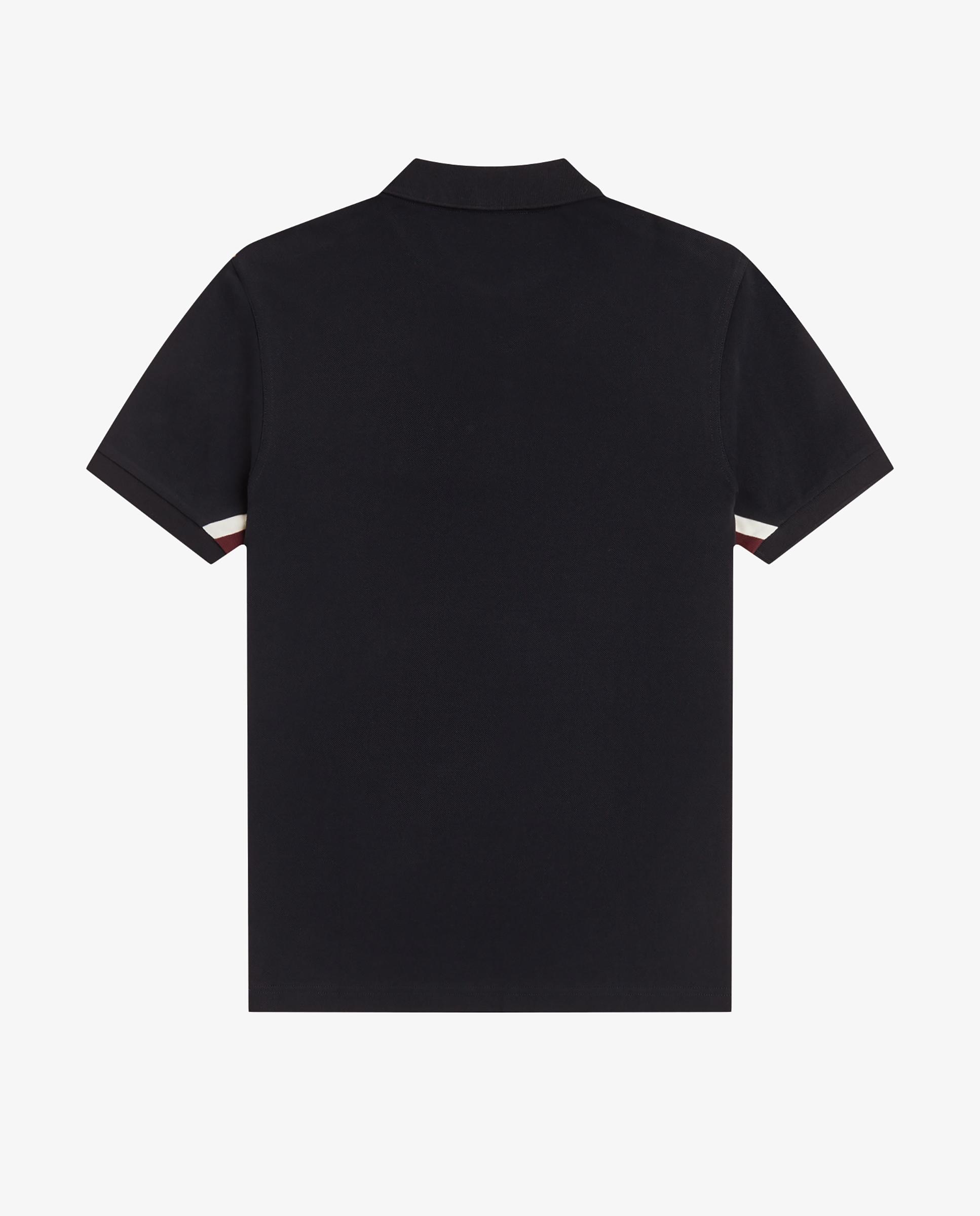 Polo de hombre manga corta con media cremallera - Fred Perry - Negro Negro-5