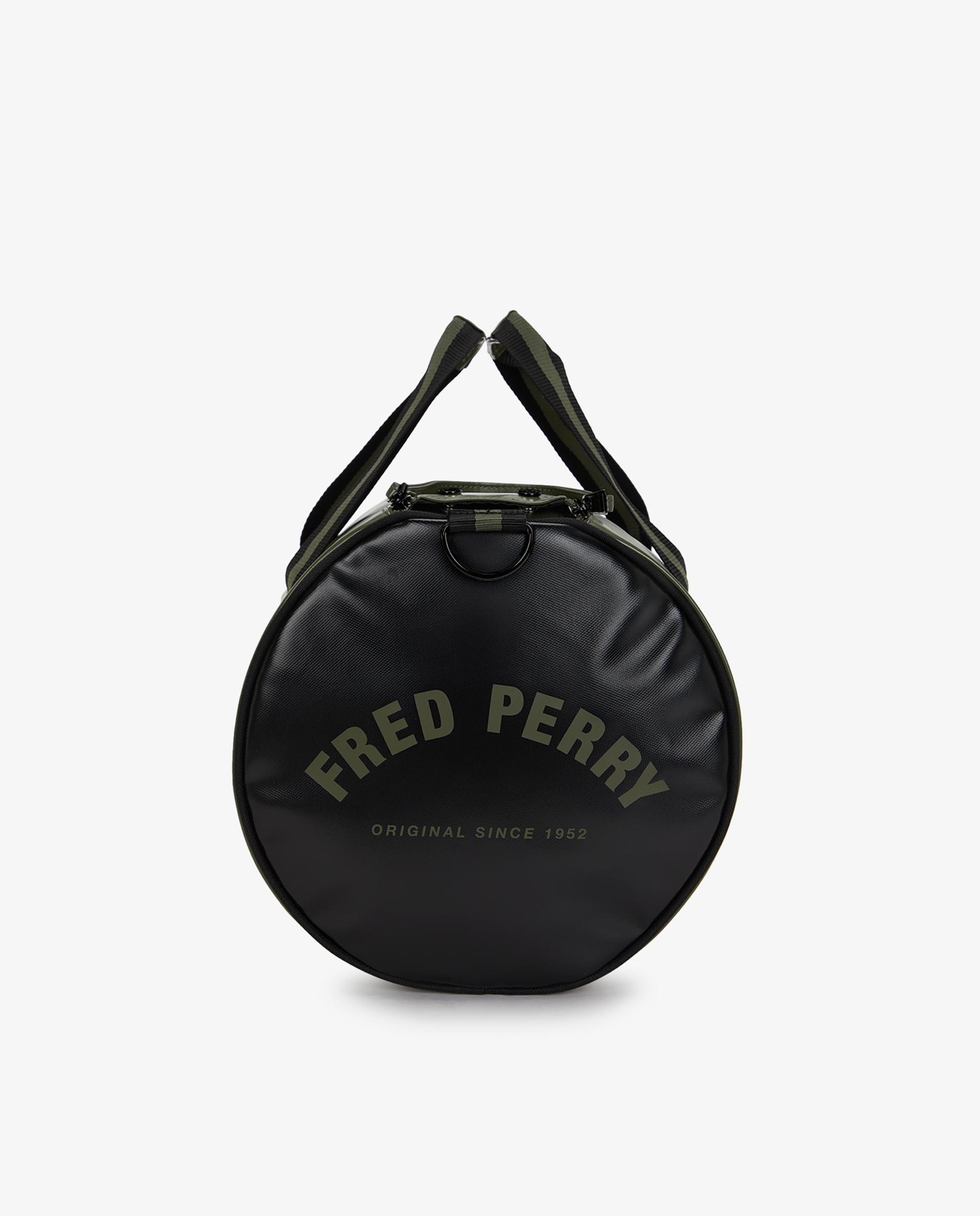 Bandolera de hombre clásica tipo barril con contrastes - Fred Perry - Verde militar Verde militar-5