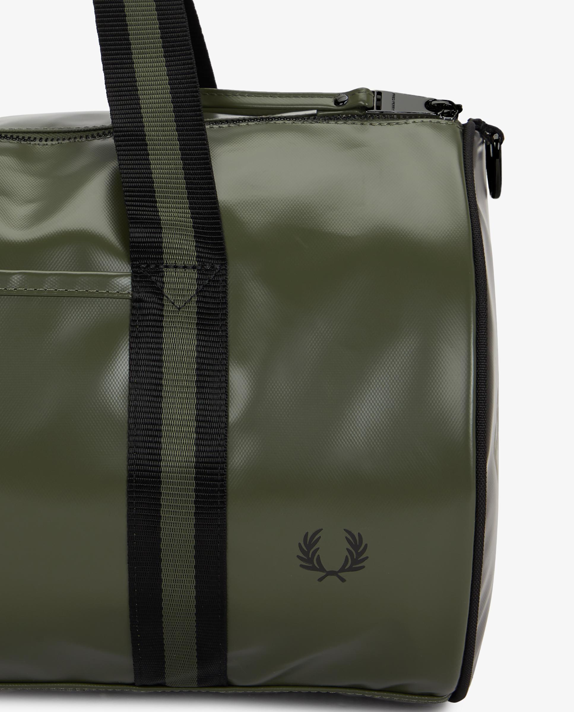 Bandolera de hombre clásica tipo barril con contrastes - Fred Perry - Verde militar Verde militar-8