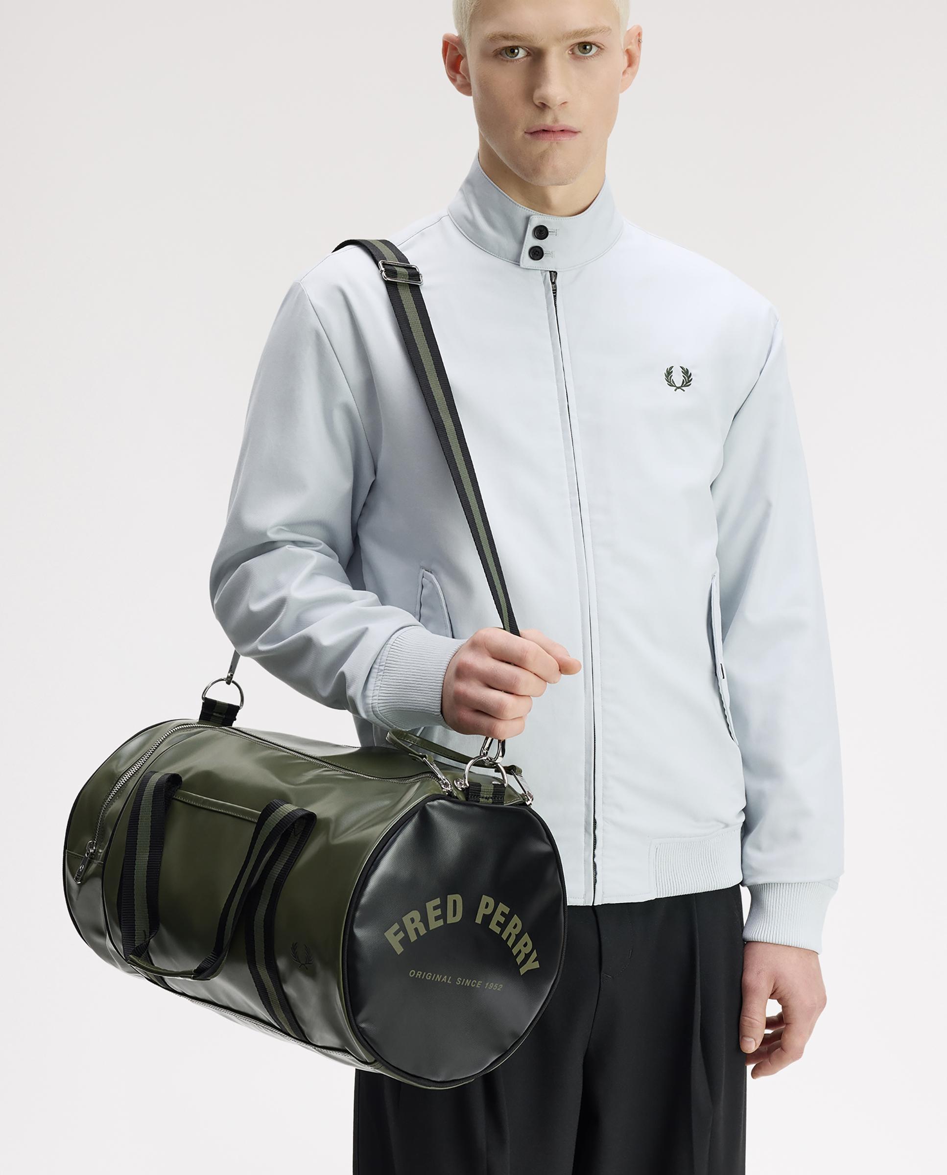 Bandolera de hombre clásica tipo barril con contrastes - Fred Perry - Verde militar Verde militar-2
