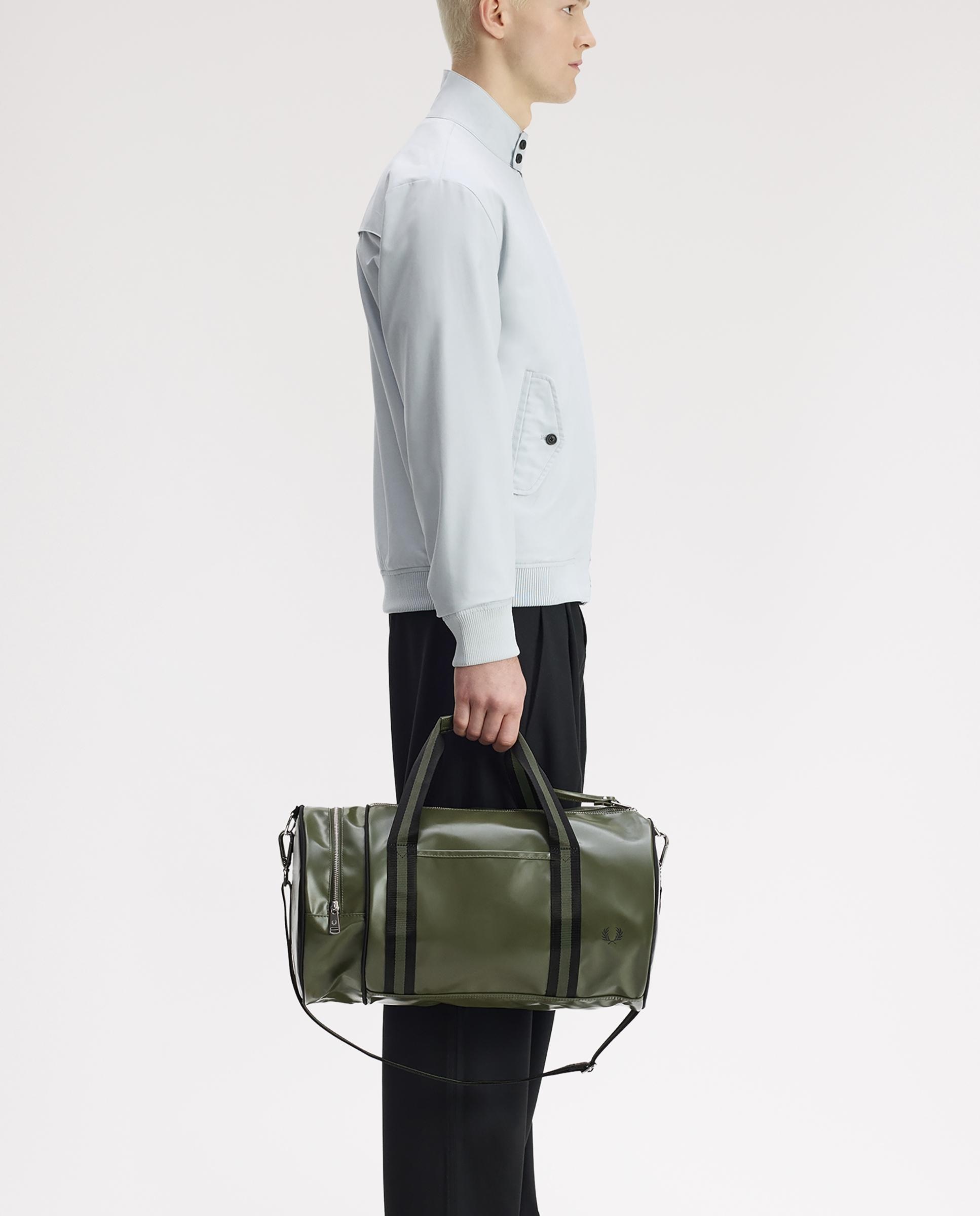 Bandolera de hombre clásica tipo barril con contrastes - Fred Perry - Verde militar Verde militar-3